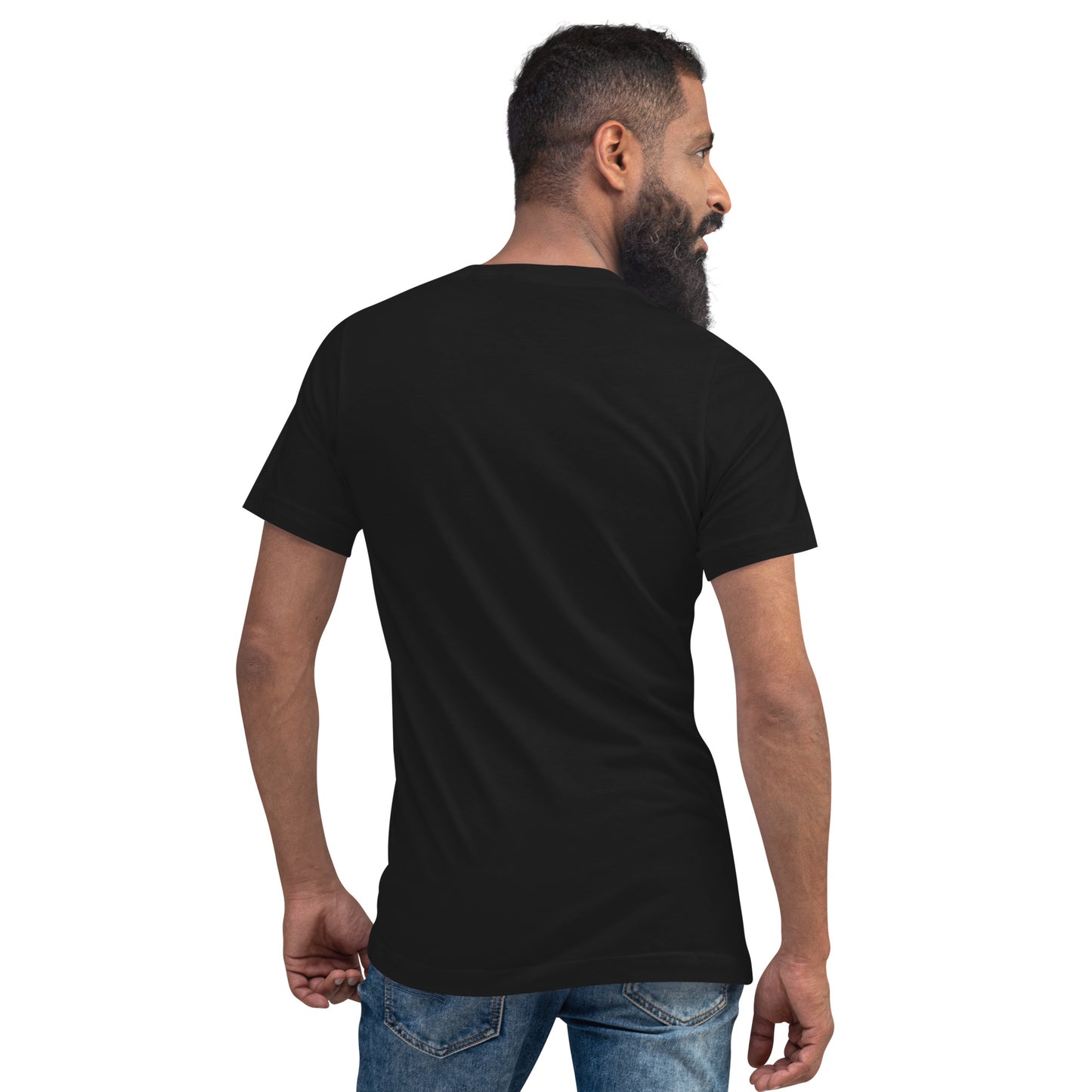 Unisex Short Sleeve V-Neck T-Shirt-LOVE BIG