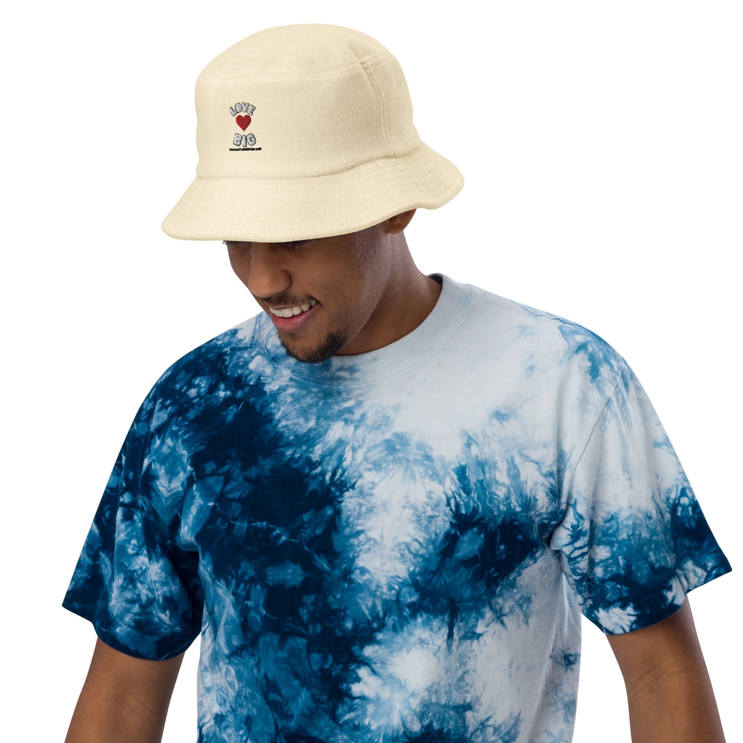 Unstructured Terry Cloth Bucket Hat-LOVE BIG