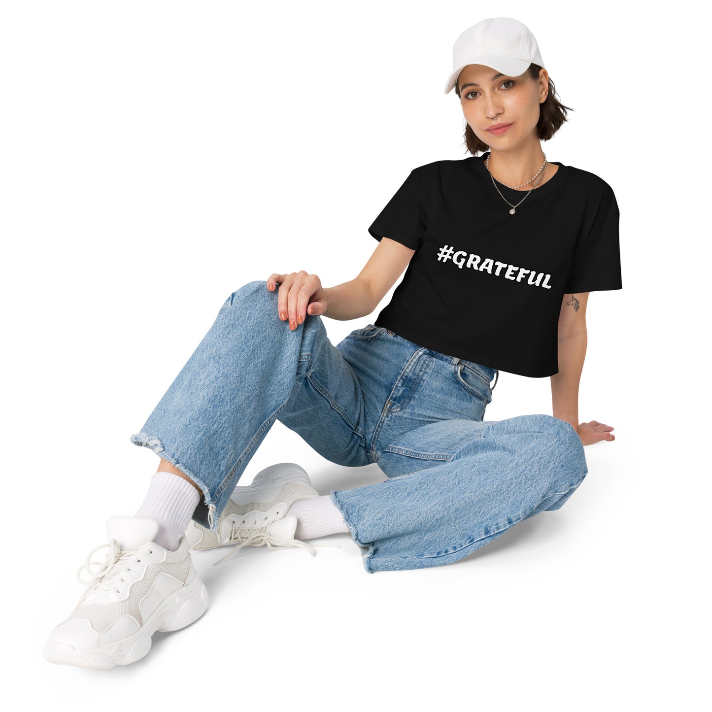 Women’s Crop Top-#GRATEFUL