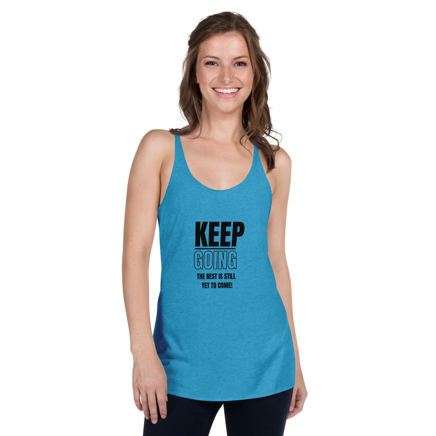 Women's Racerback Tank-KEEP GOING