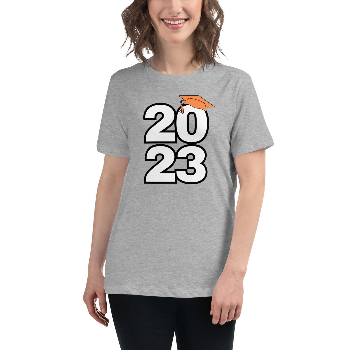 Women's Relaxed T-Shirt-Class of 2023 (ORANGE)