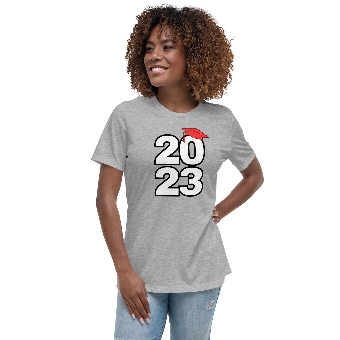 Women's Relaxed T-Shirt-Class of 2023 (RED)