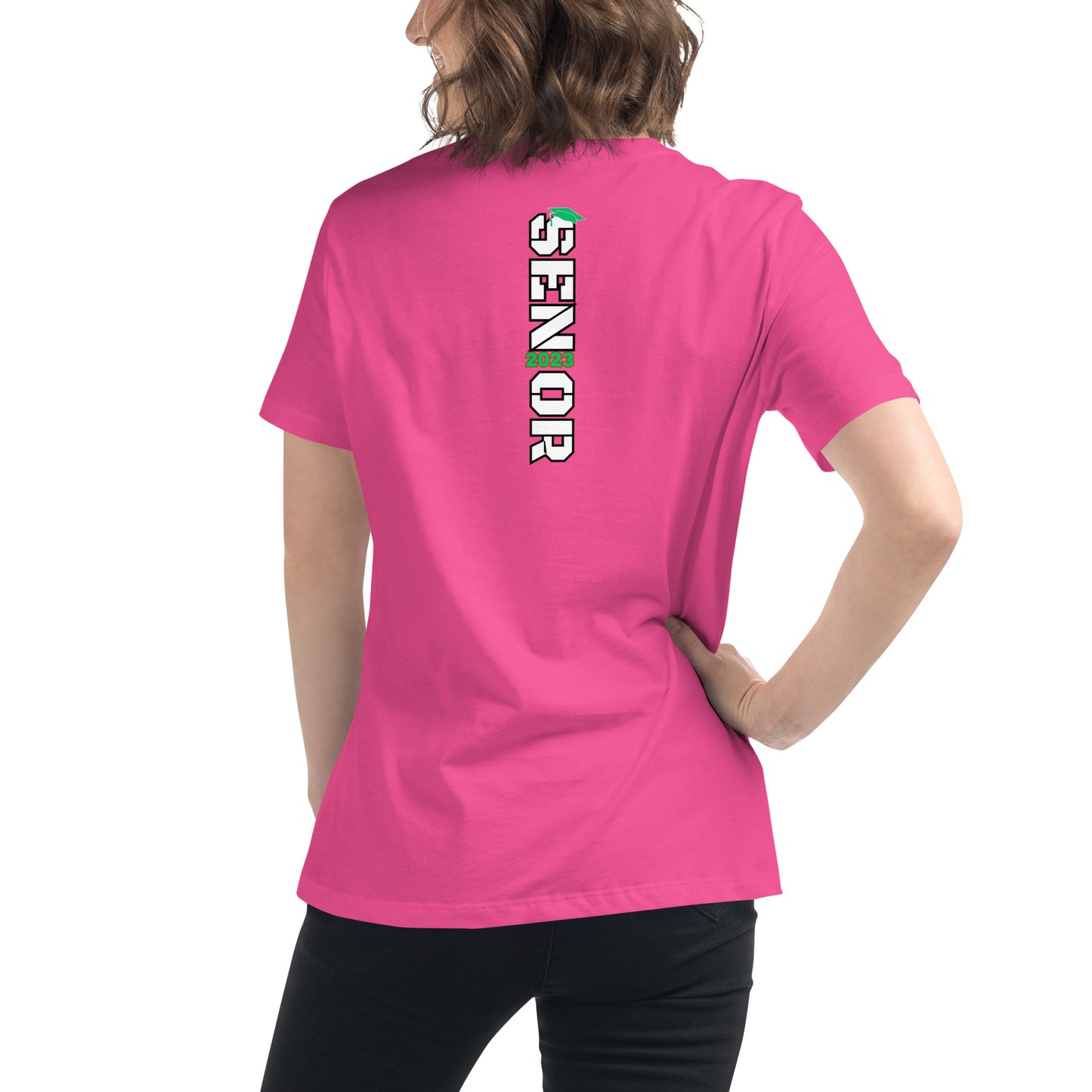 Women's Relaxed T-Shirt-Class of 2023 (GREEN)