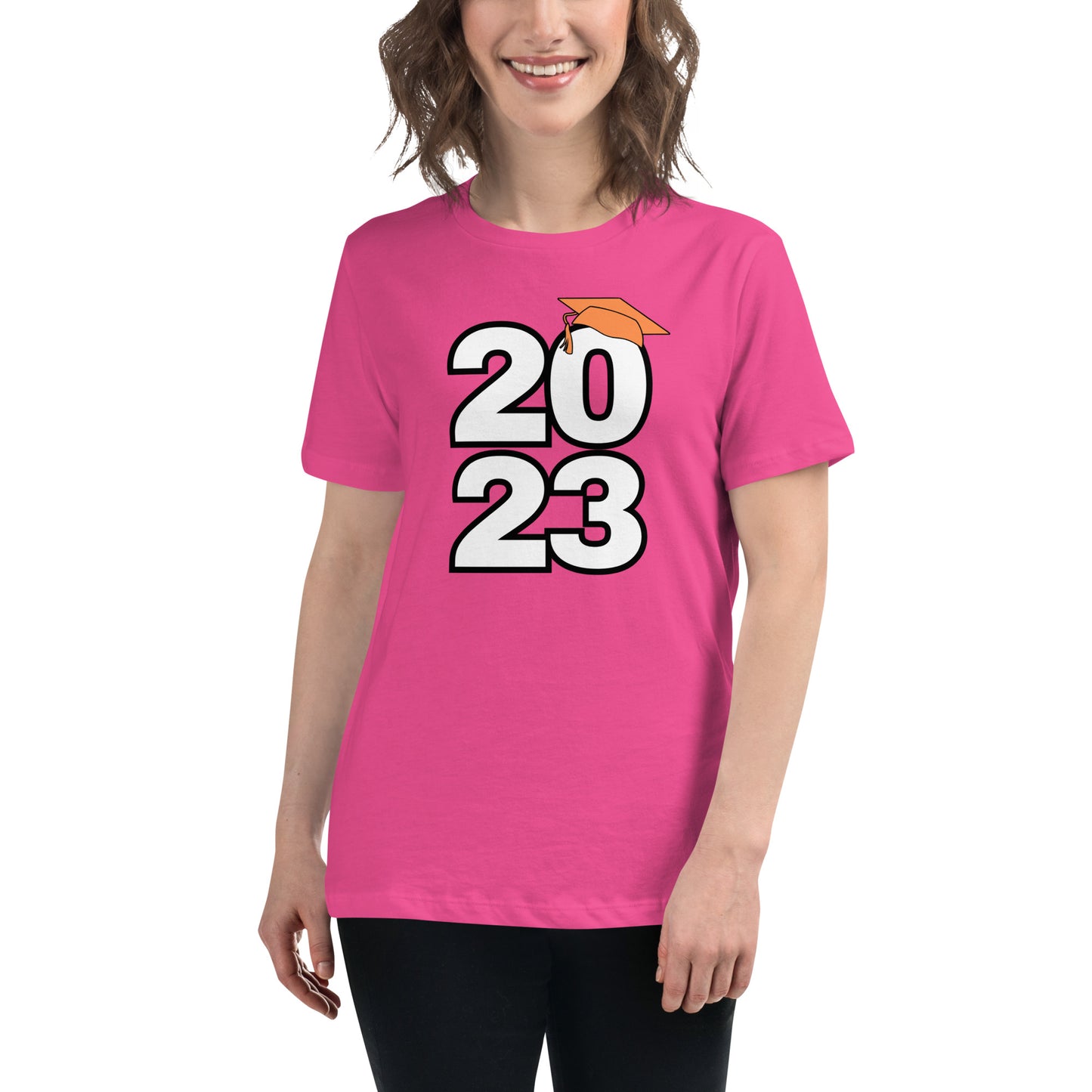 Women's Relaxed T-Shirt-Class of 2023 (ORANGE)