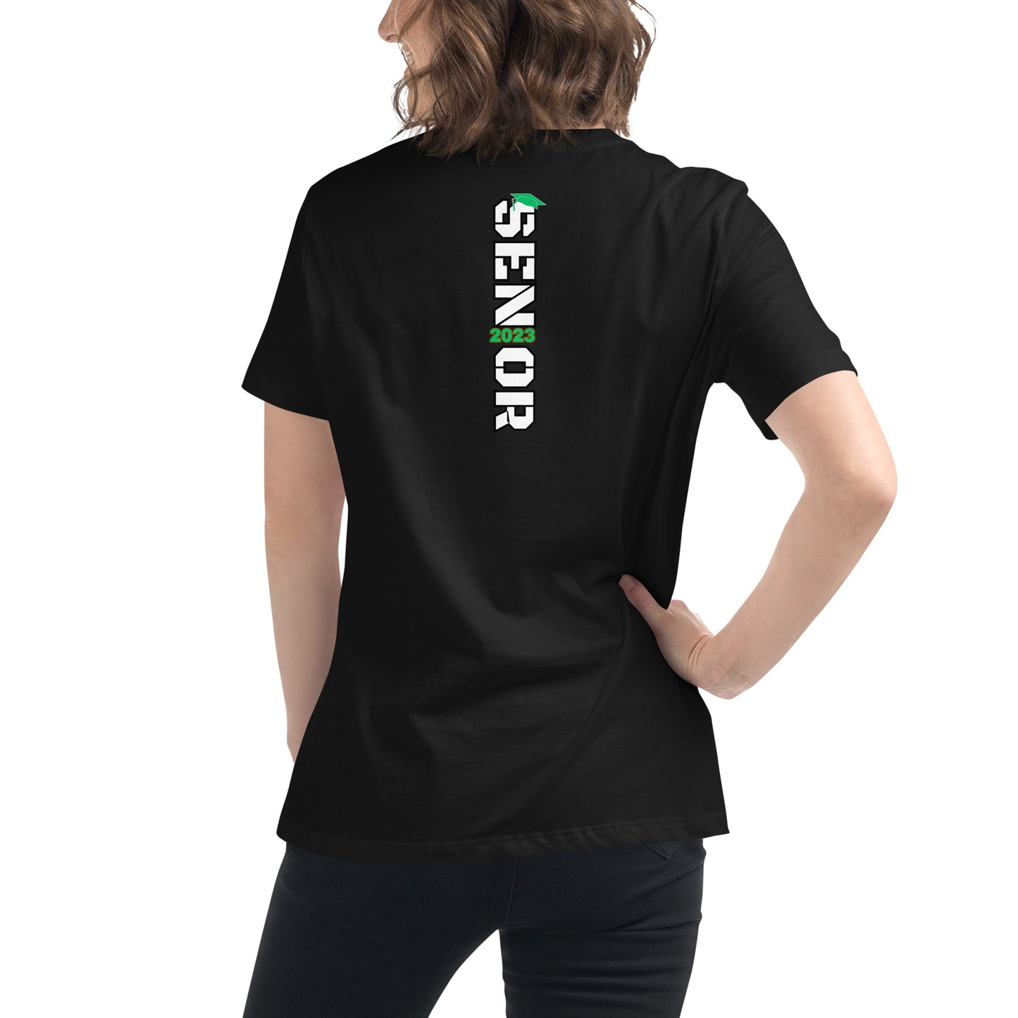 Women's Relaxed T-Shirt-Class of 2023 (GREEN)