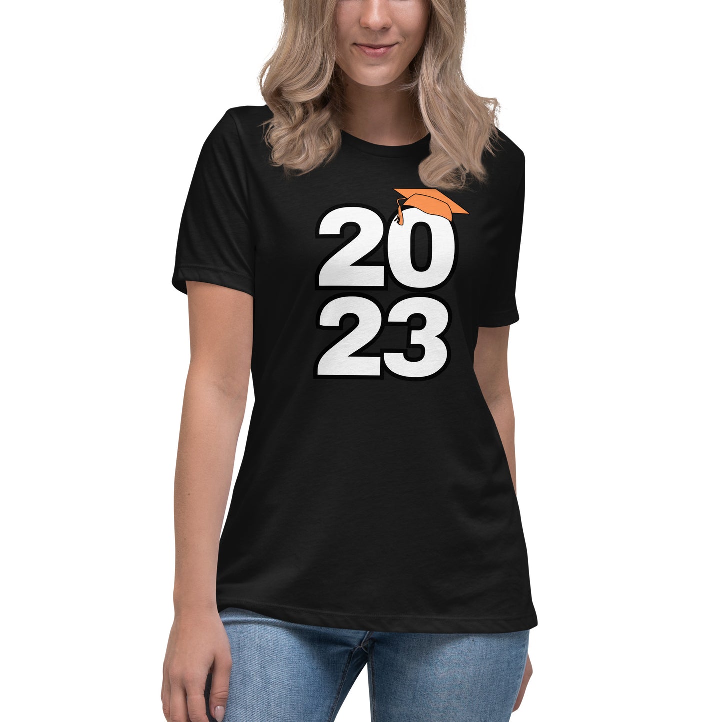 Women's Relaxed T-Shirt-Class of 2023 (ORANGE)