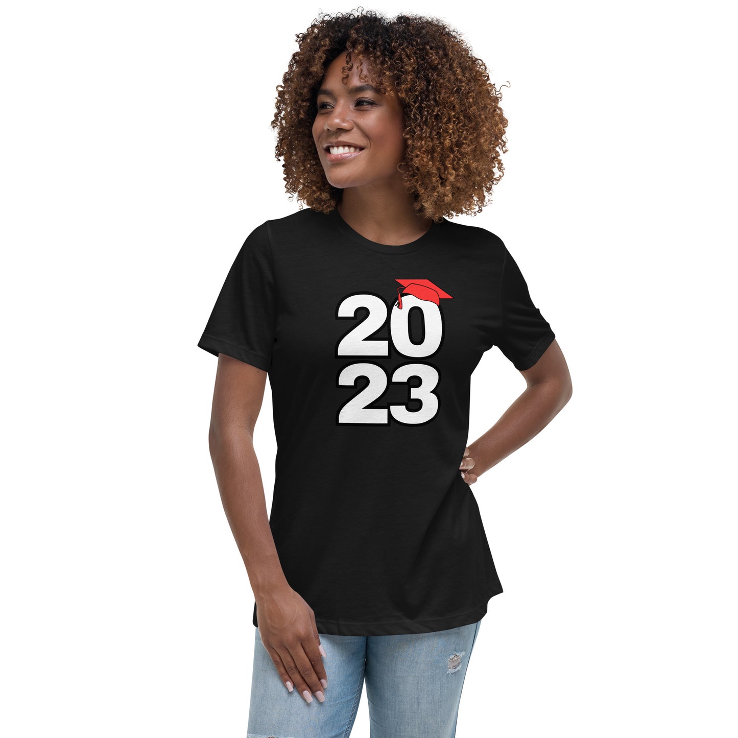 Women's Relaxed T-Shirt-Class of 2023 (RED)