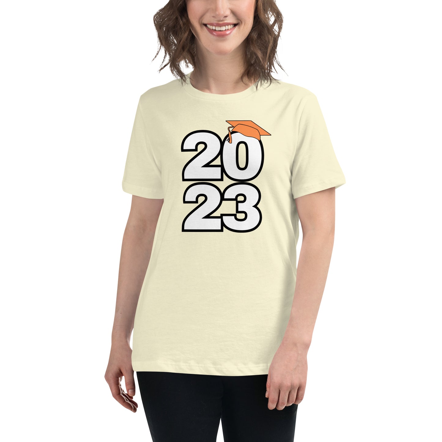 Women's Relaxed T-Shirt-Class of 2023 (ORANGE)