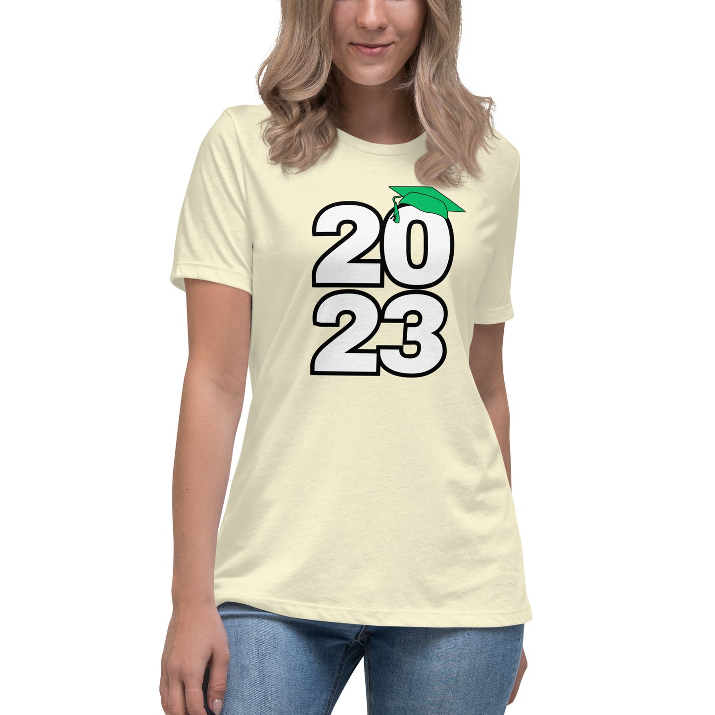 Women's Relaxed T-Shirt-Class of 2023 (GREEN)