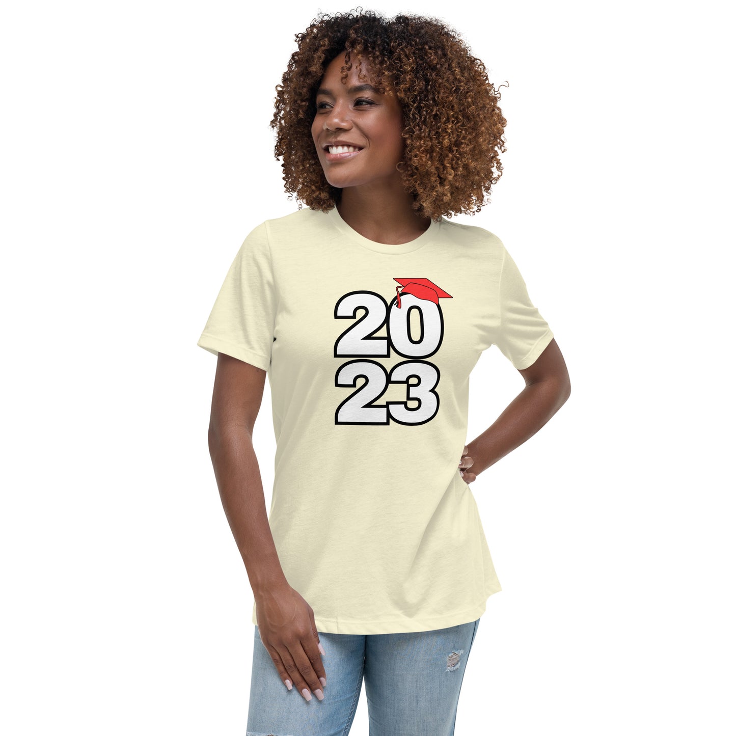 Women's Relaxed T-Shirt-Class of 2023 (RED)