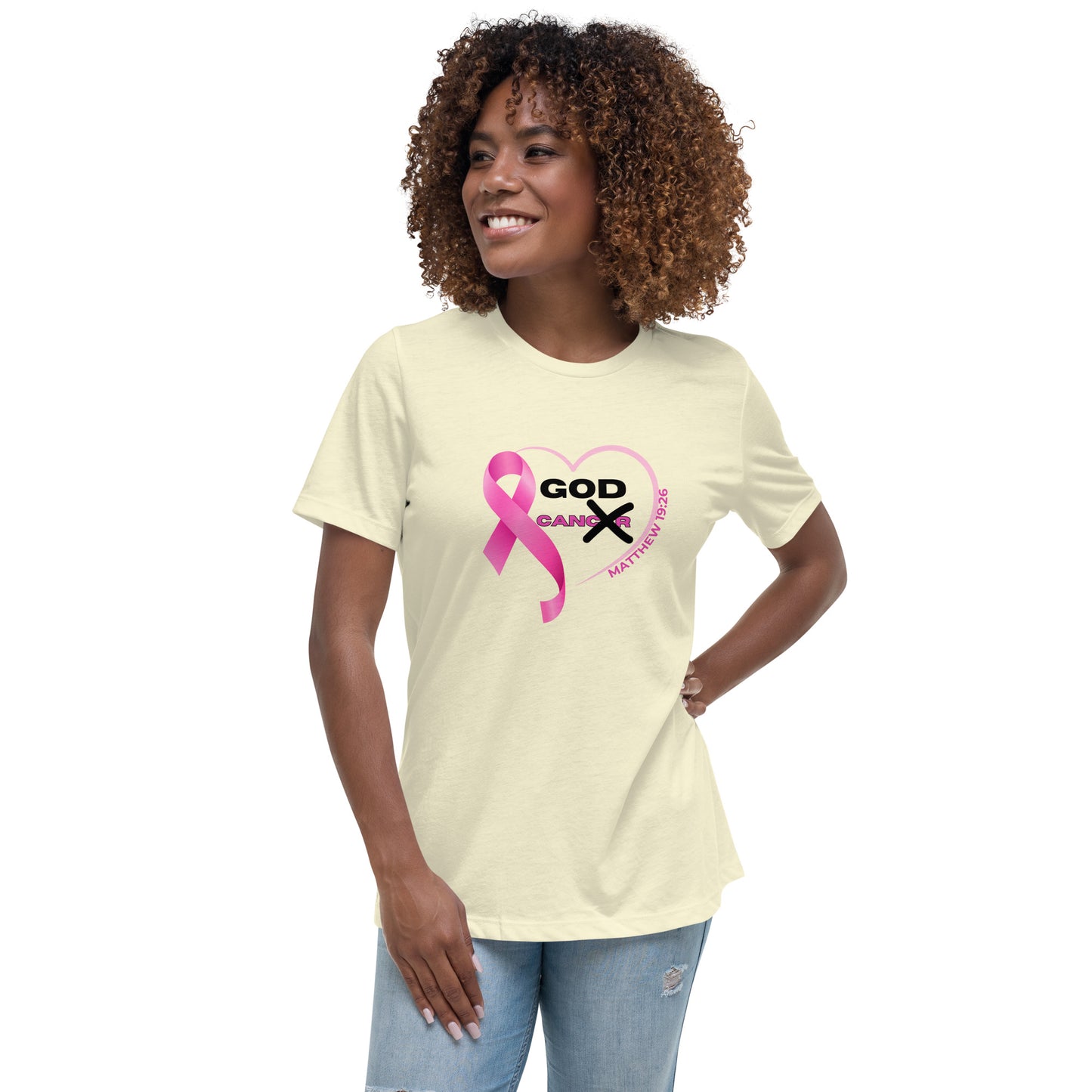 Women's Relaxed T-Shirt-GOD CAN