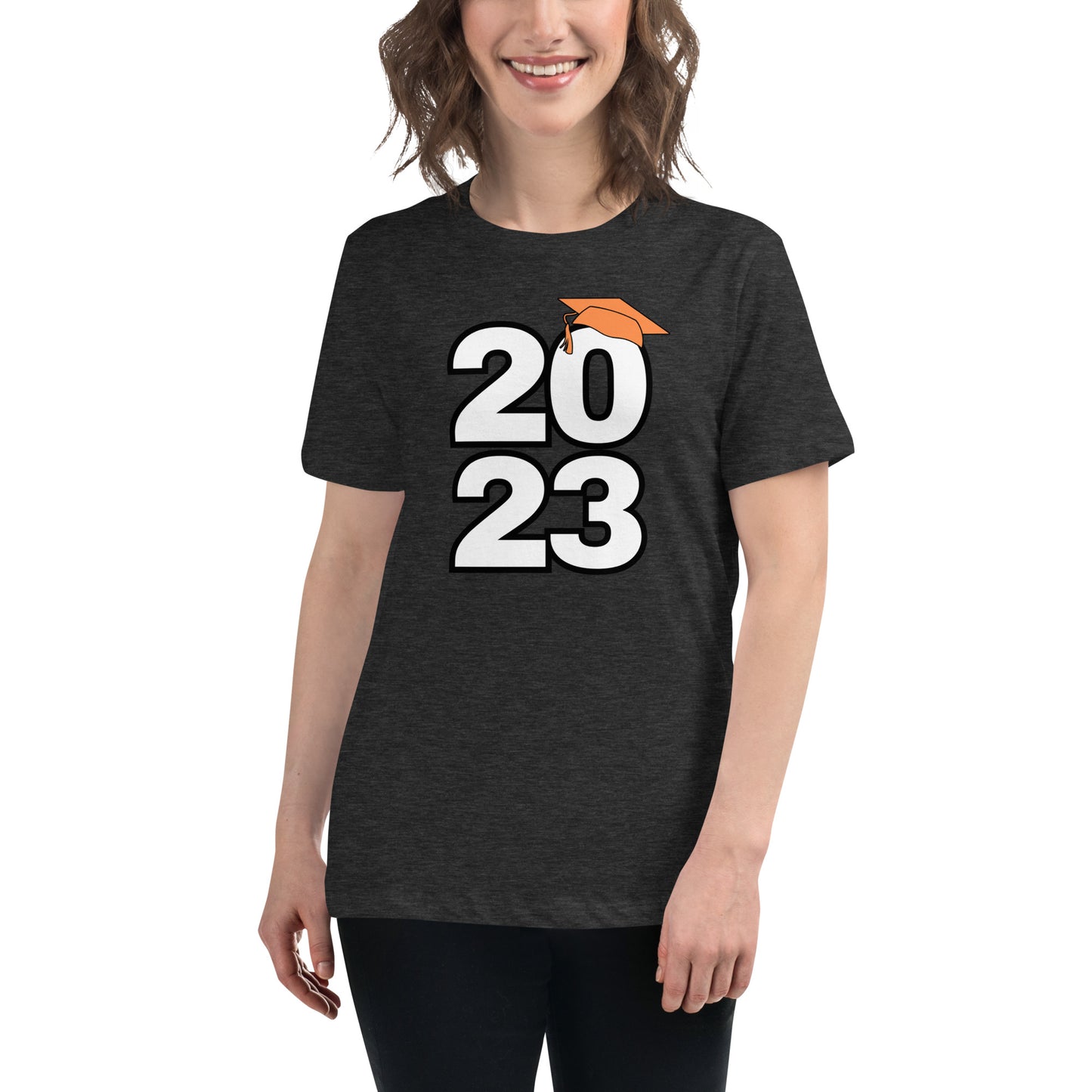 Women's Relaxed T-Shirt-Class of 2023 (ORANGE)