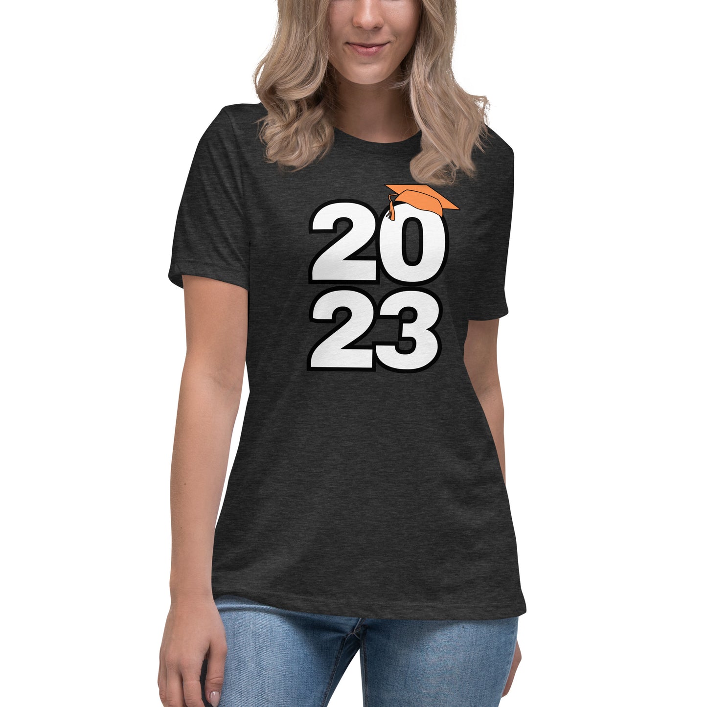 Women's Relaxed T-Shirt-Class of 2023 (ORANGE)