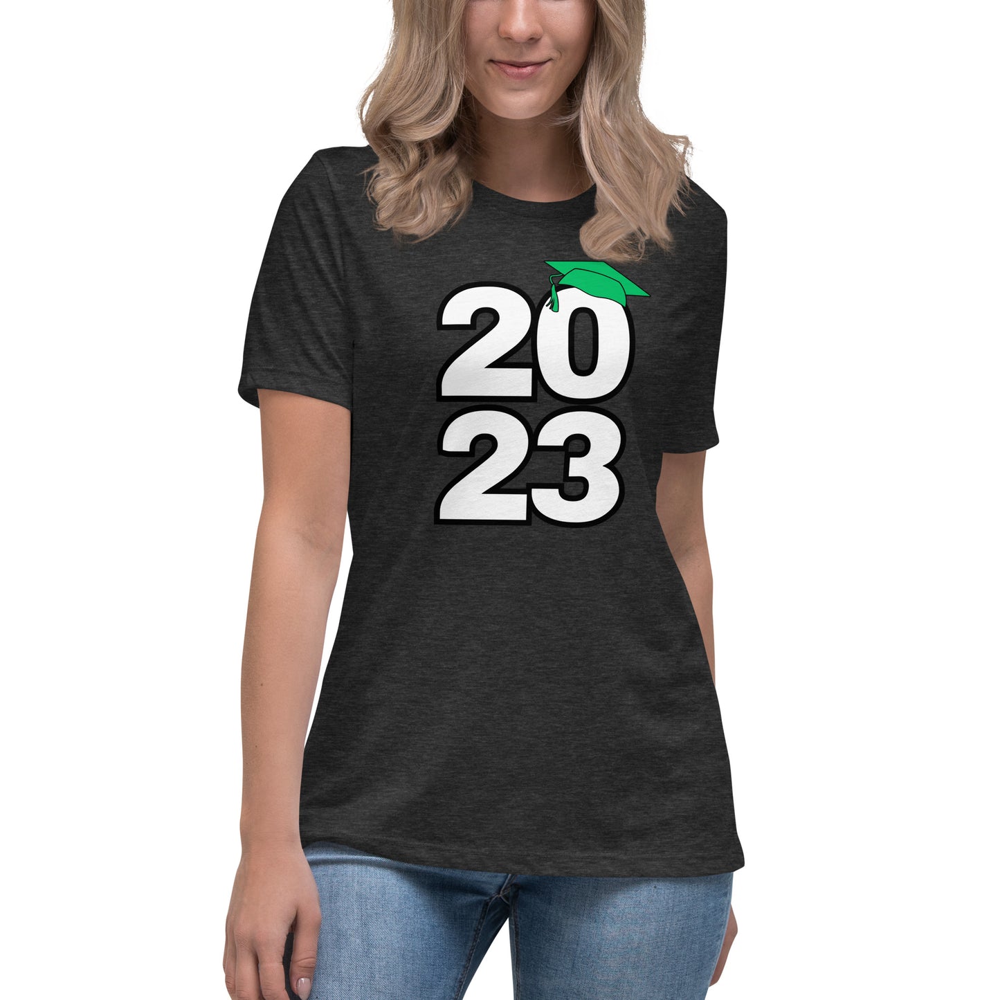 Women's Relaxed T-Shirt-Class of 2023 (GREEN)