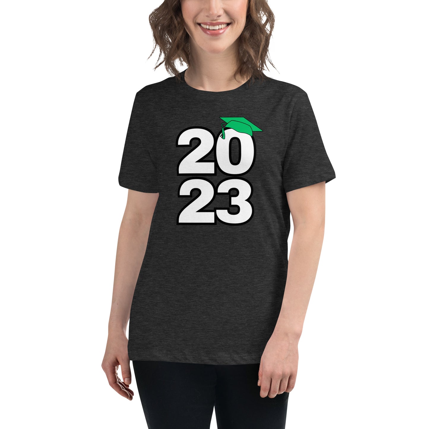 Women's Relaxed T-Shirt-Class of 2023 (GREEN)