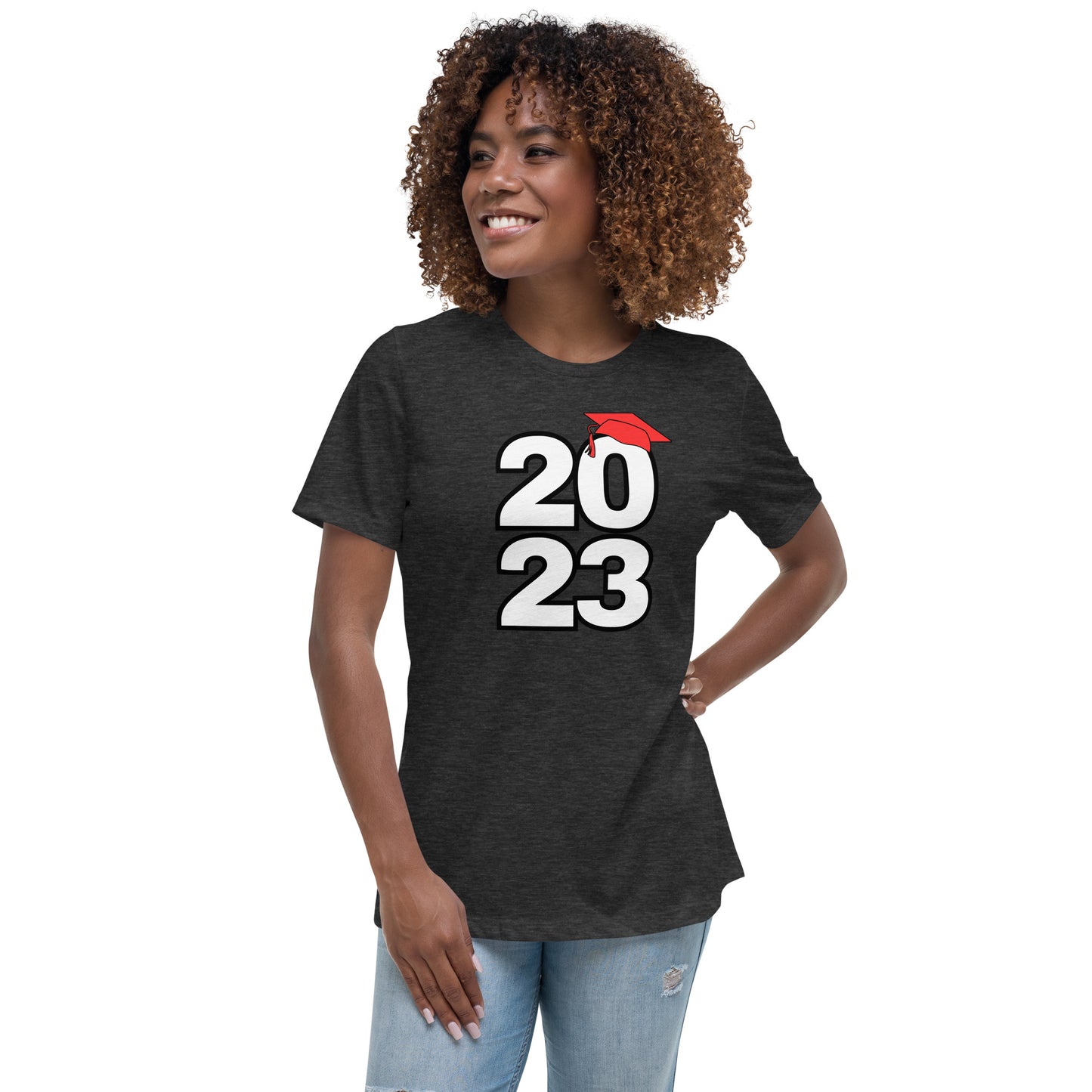 Women's Relaxed T-Shirt-Class of 2023 (RED)