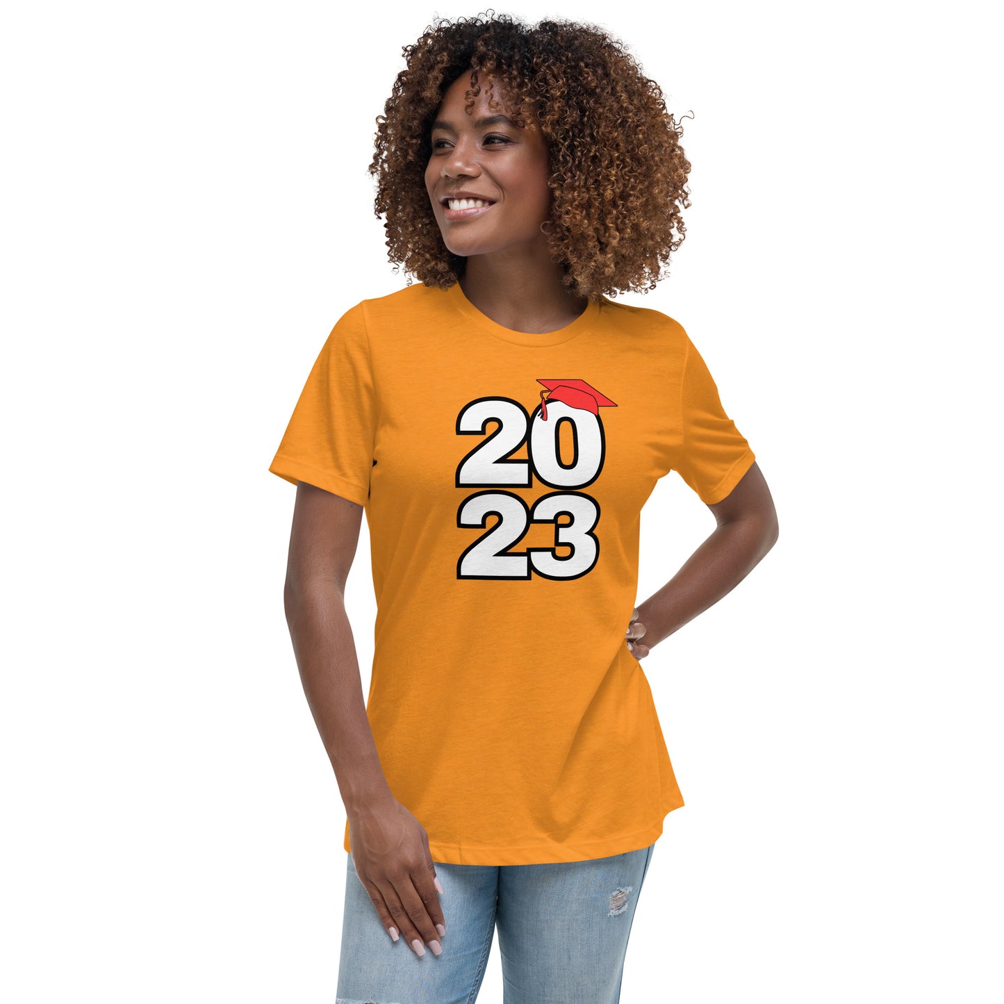 Women's Relaxed T-Shirt-Class of 2023 (RED)