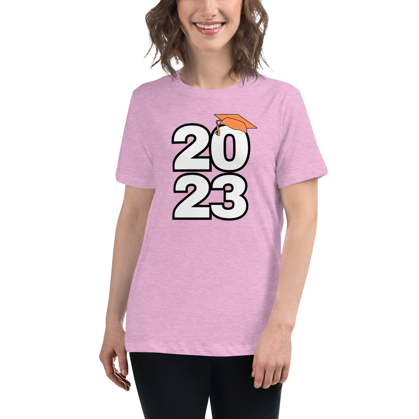 Women's Relaxed T-Shirt-Class of 2023 (ORANGE)