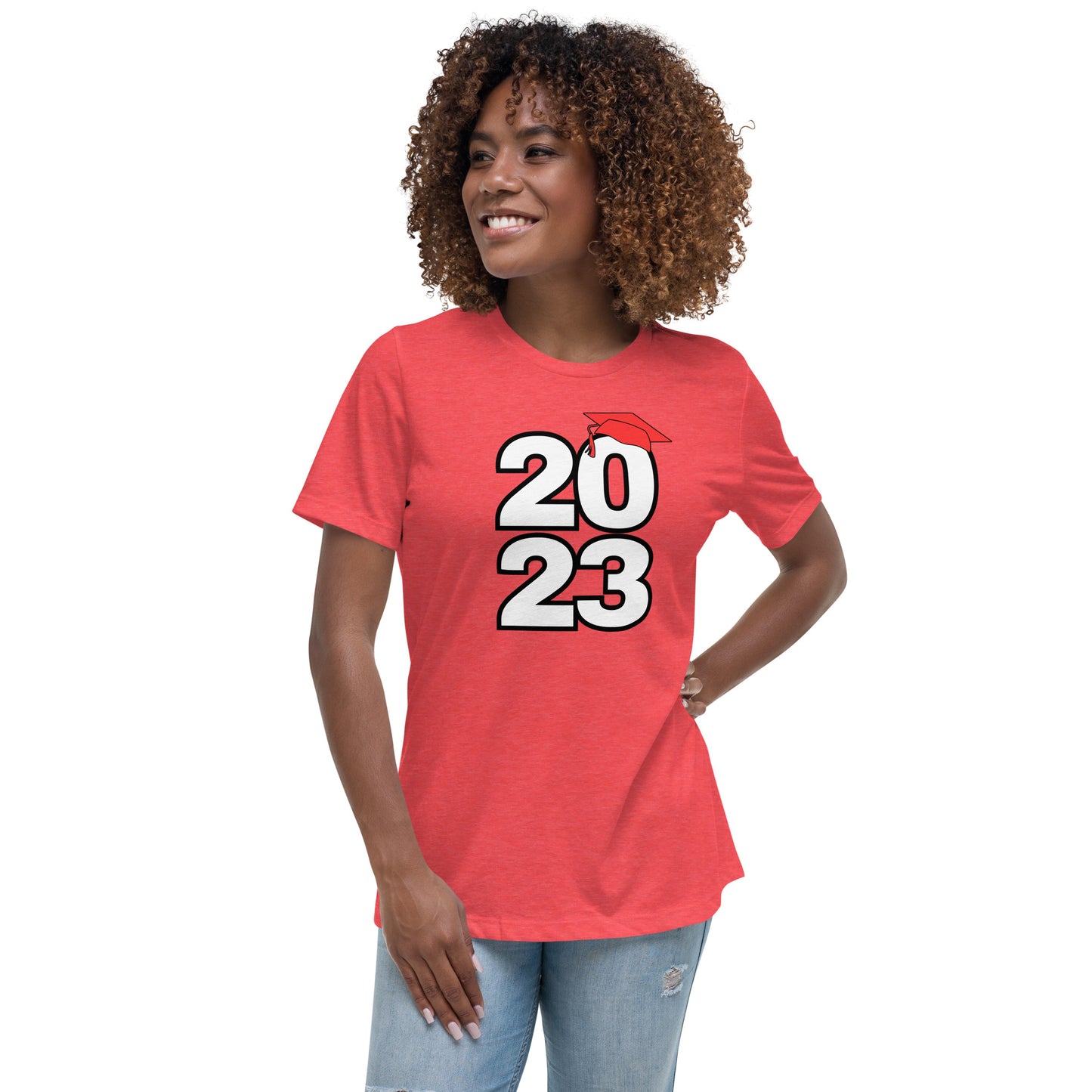 Women's Relaxed T-Shirt-Class of 2023 (RED)