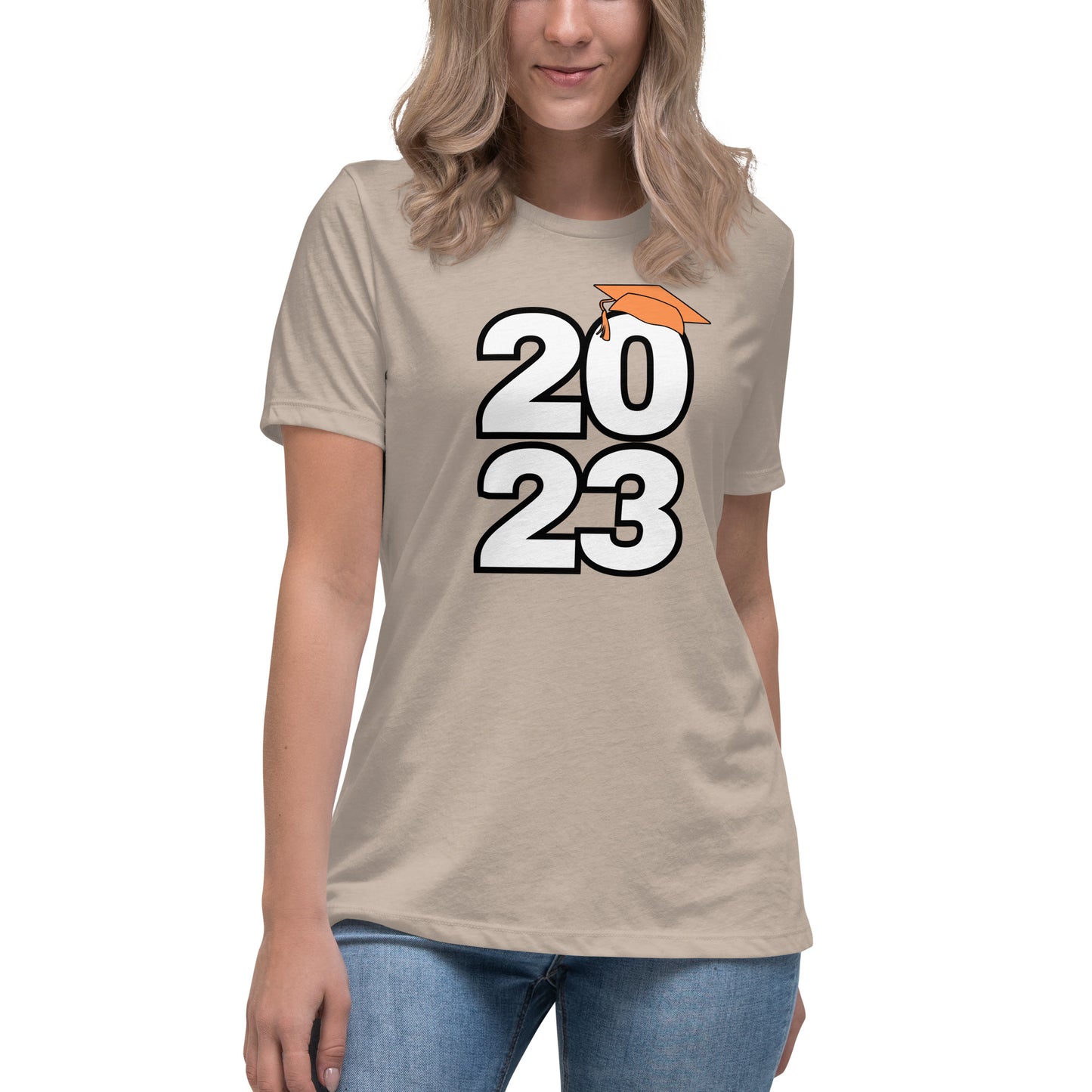 Women's Relaxed T-Shirt-Class of 2023 (ORANGE)