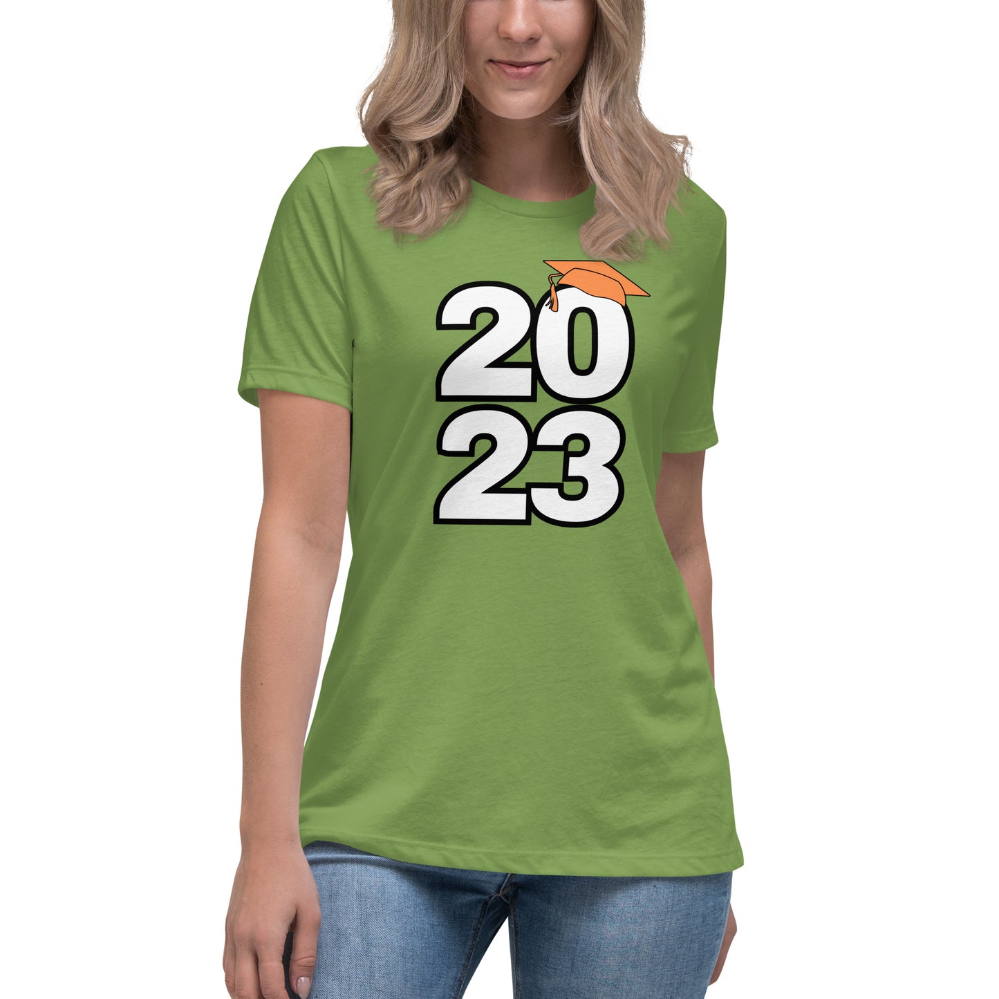 Women's Relaxed T-Shirt-Class of 2023 (ORANGE)