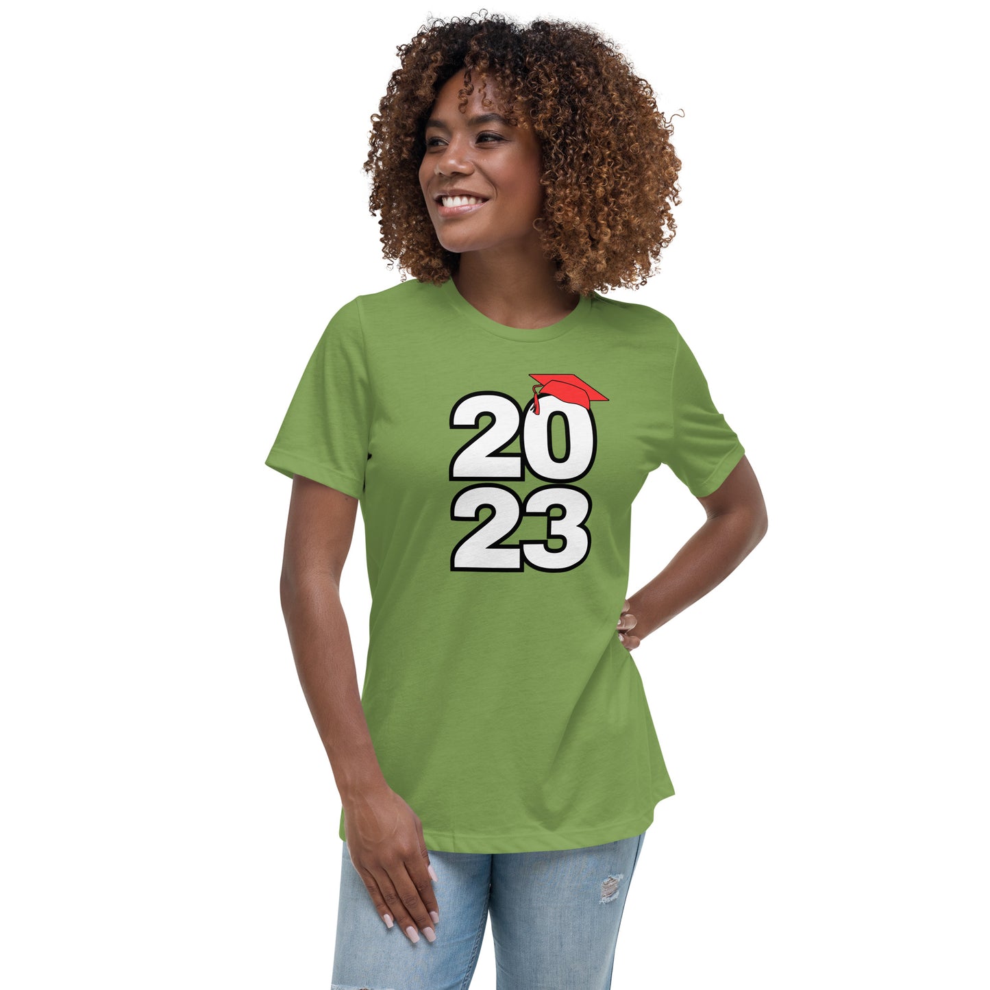 Women's Relaxed T-Shirt-Class of 2023 (RED)