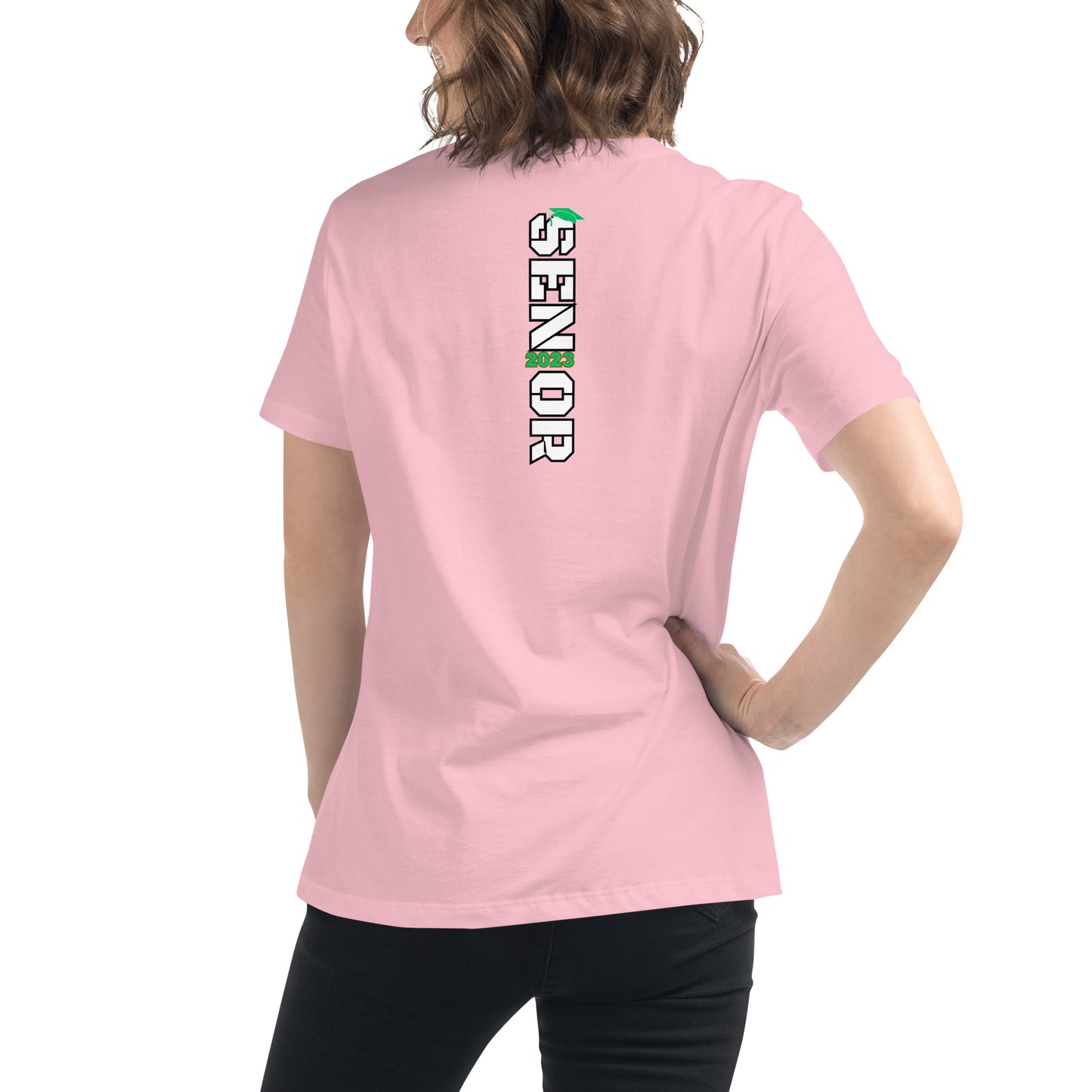 Women's Relaxed T-Shirt-Class of 2023 (GREEN)