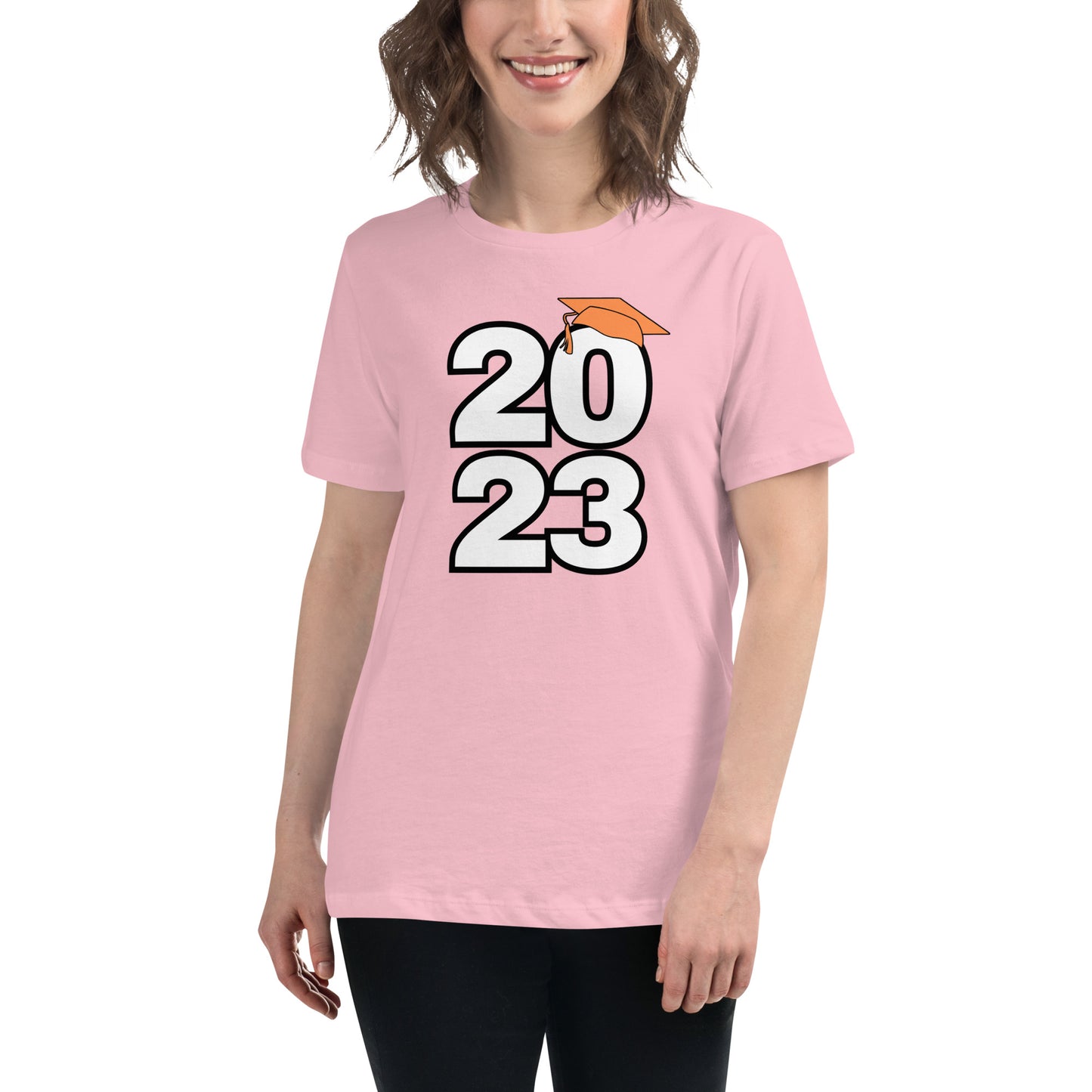 Women's Relaxed T-Shirt-Class of 2023 (ORANGE)