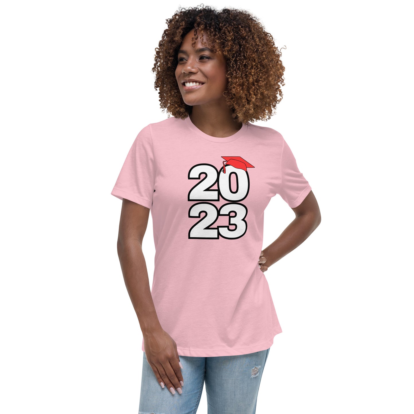 Women's Relaxed T-Shirt-Class of 2023 (RED)