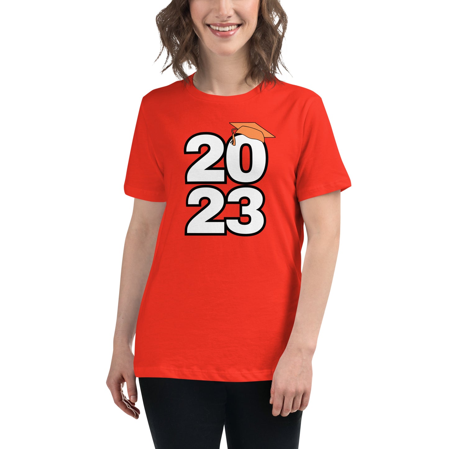 Women's Relaxed T-Shirt-Class of 2023 (ORANGE)