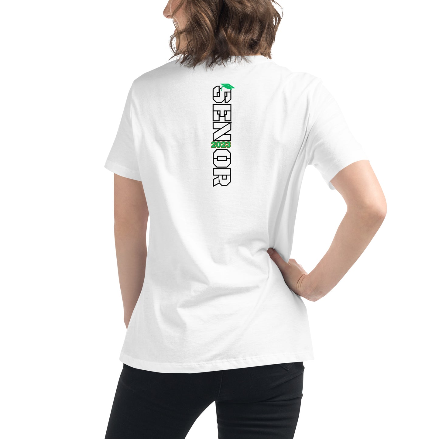 Women's Relaxed T-Shirt-Class of 2023 (GREEN)