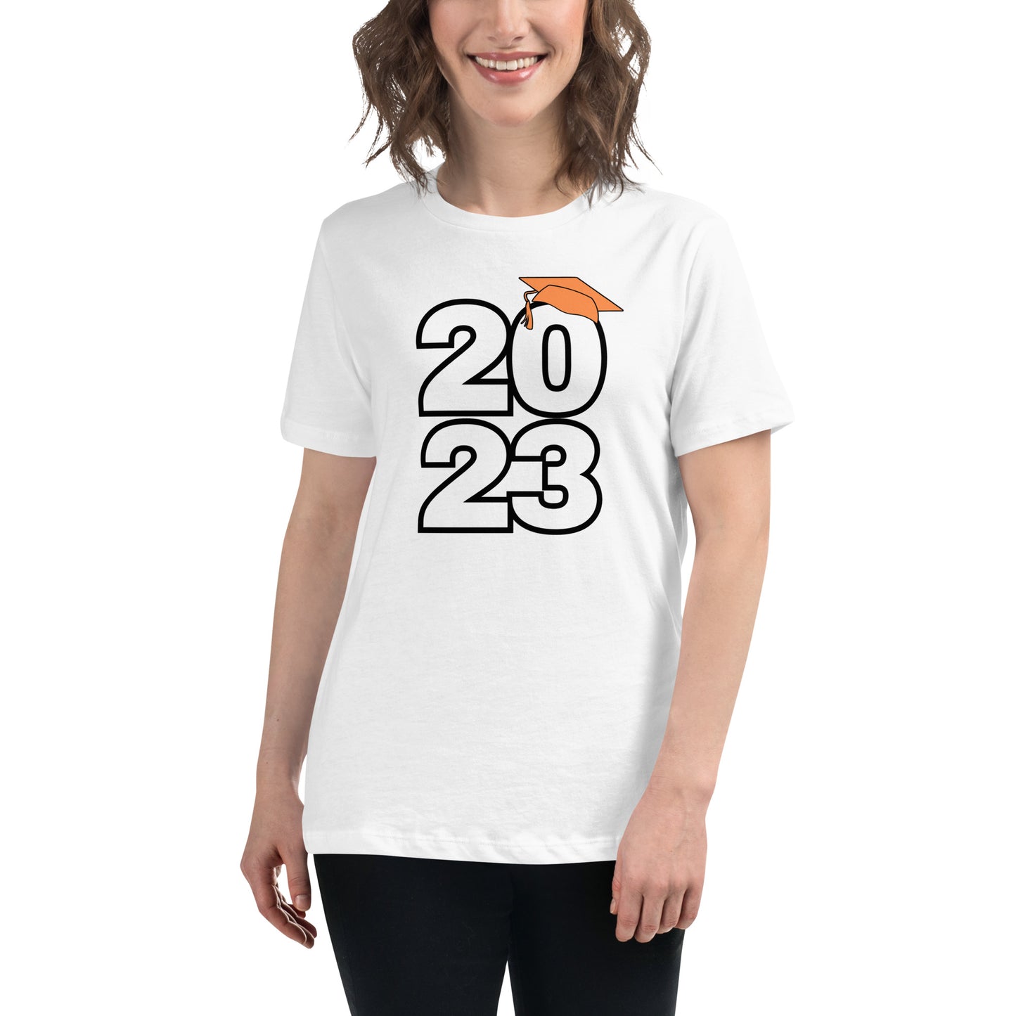 Women's Relaxed T-Shirt-Class of 2023 (ORANGE)