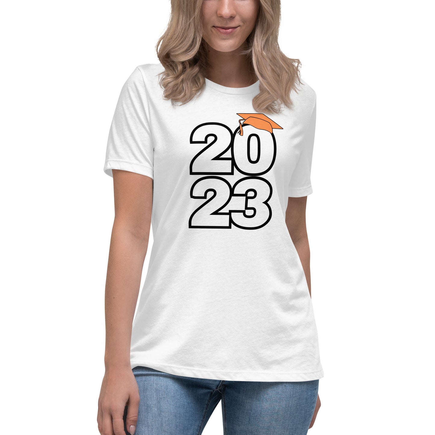 Women's Relaxed T-Shirt-Class of 2023 (ORANGE)