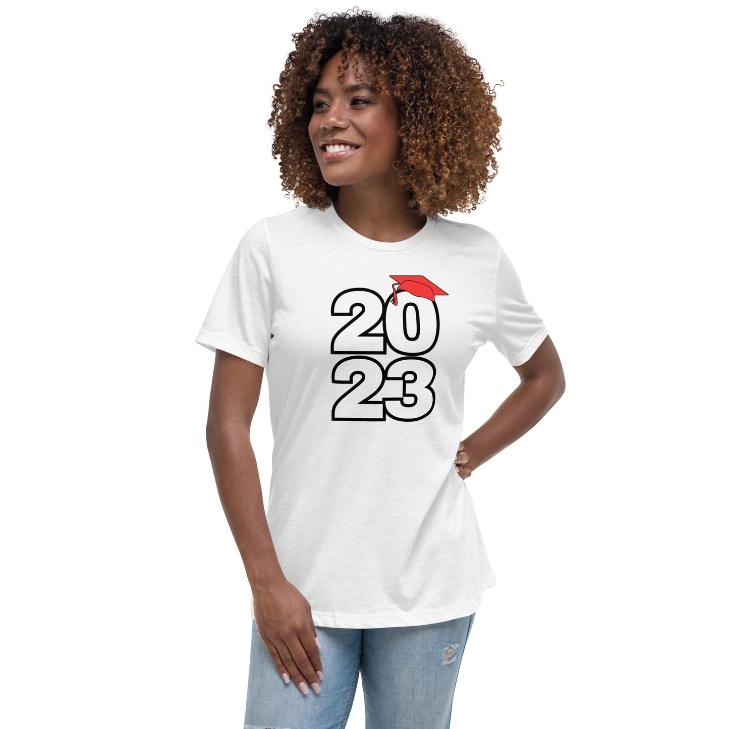 Women's Relaxed T-Shirt-Class of 2023 (RED)