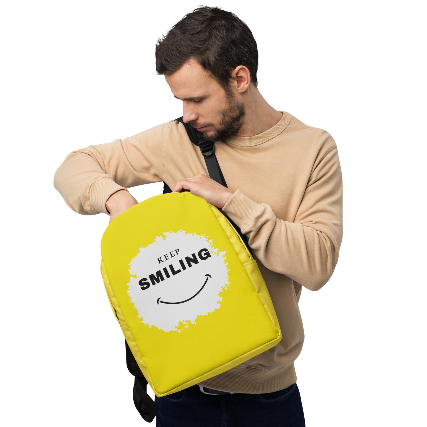 Minimalist Backpack-KEEP SMILING