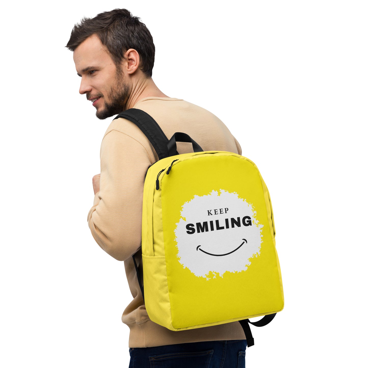 Minimalist Backpack-KEEP SMILING