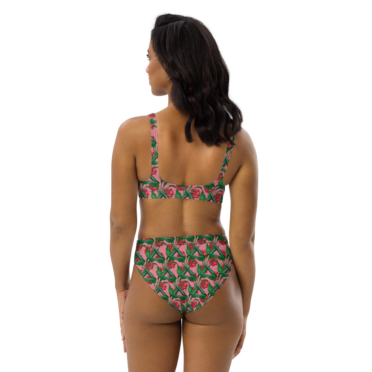 Recycled High-Waisted Bikini Floral