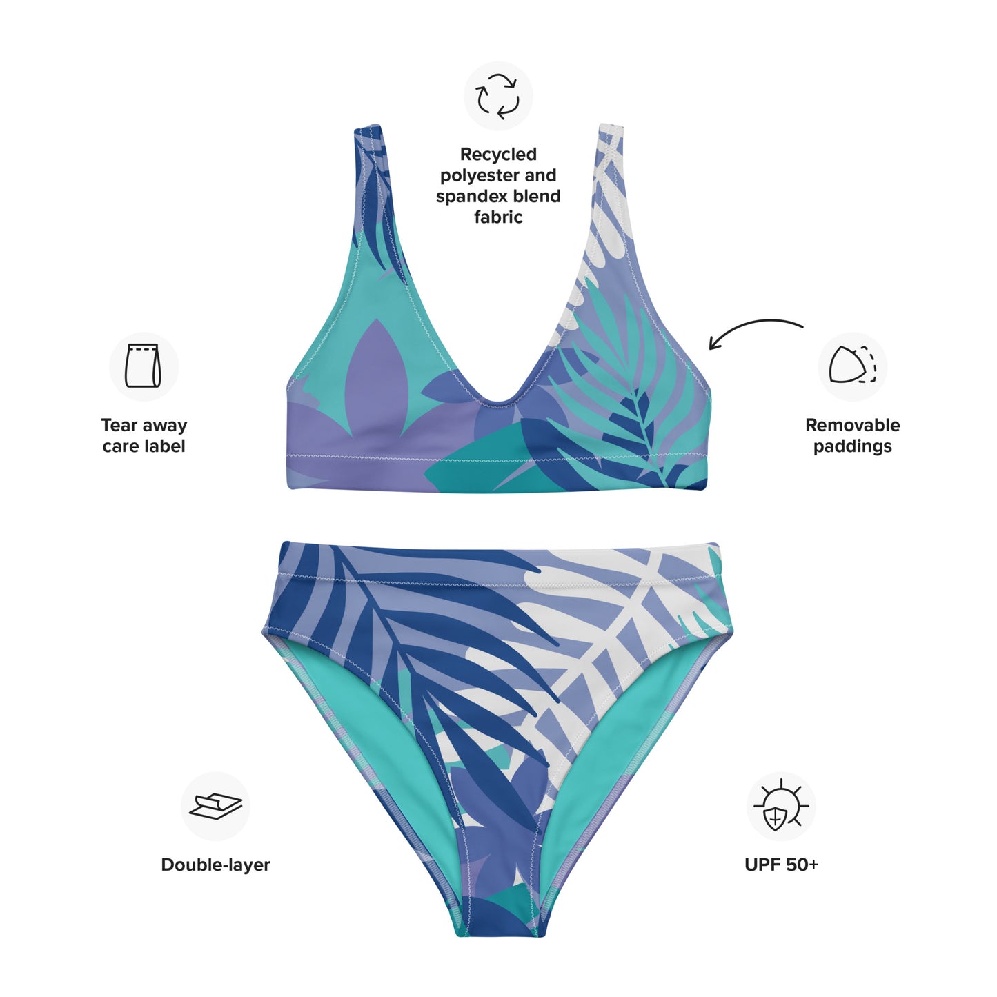 Recycled High-Waisted Bikini-808 Collection