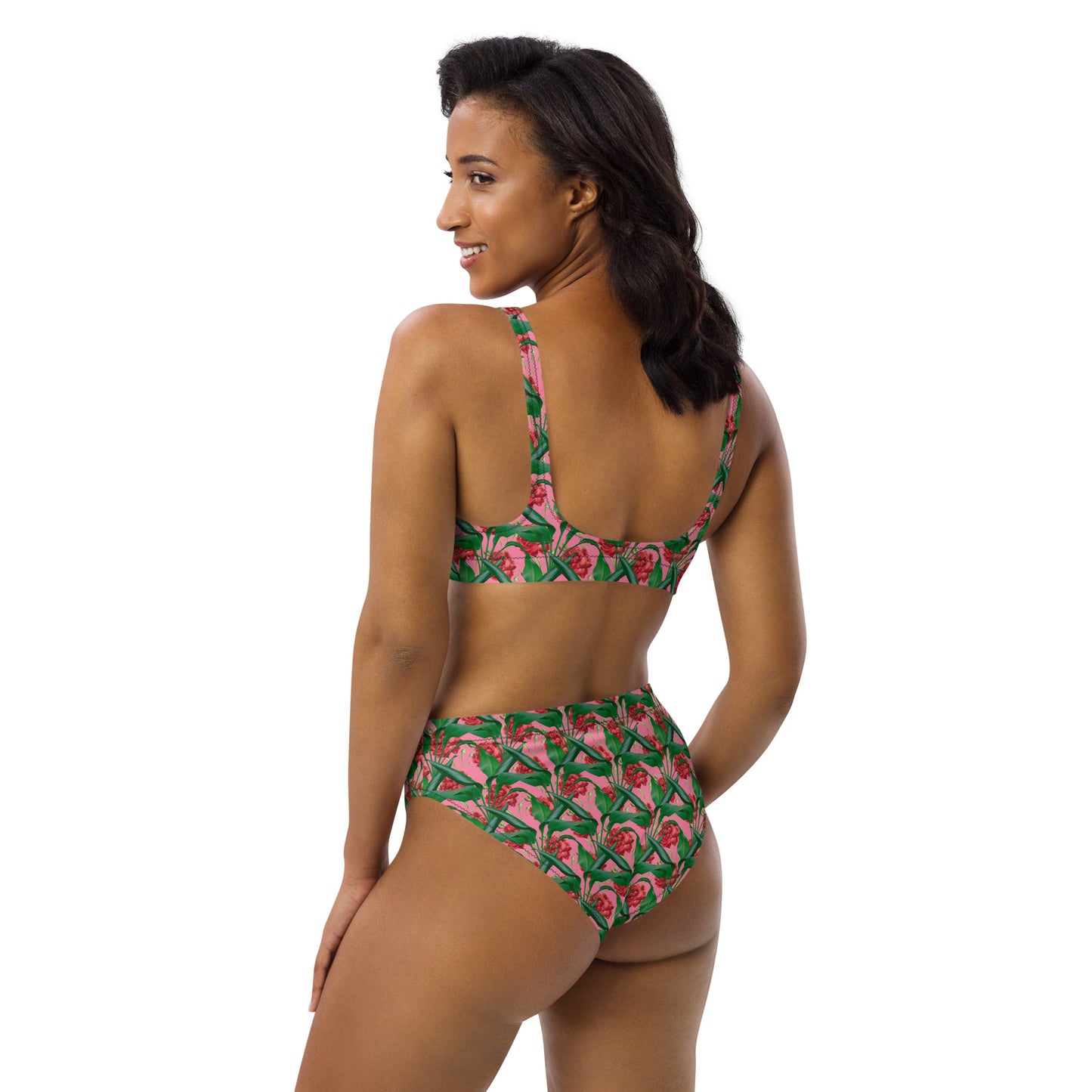 Recycled High-Waisted Bikini Floral