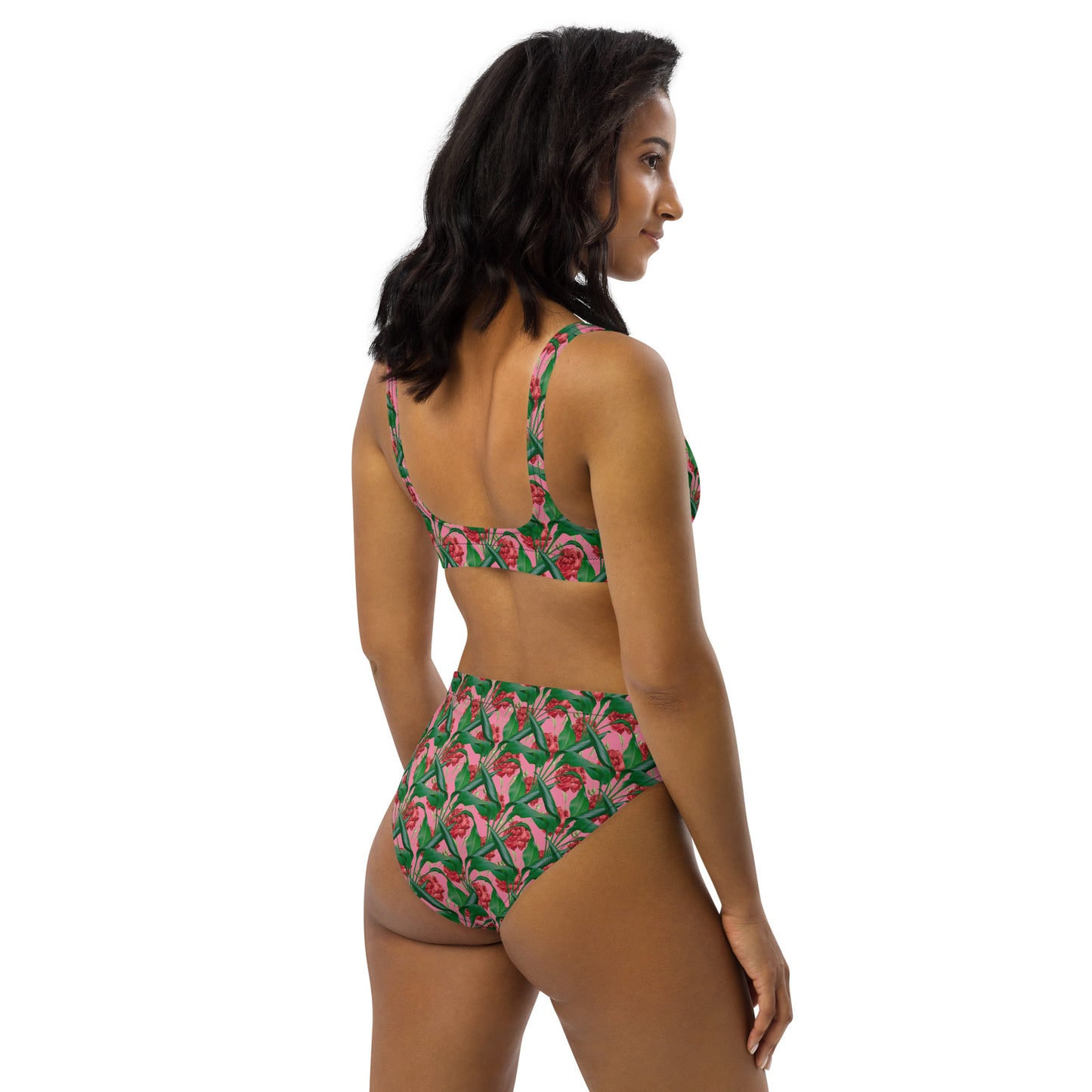 Recycled High-Waisted Bikini Floral