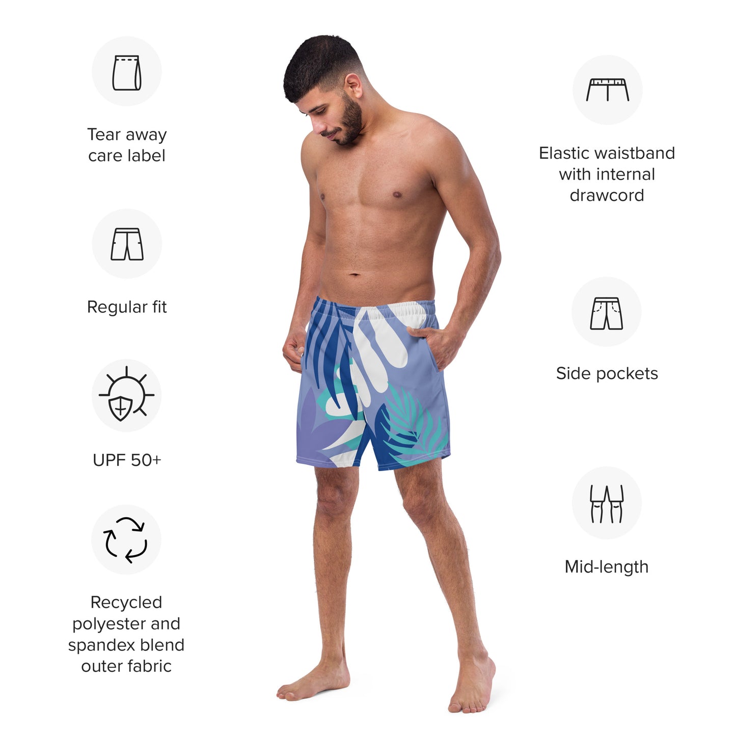 Men's Swim Trunks-808 Collection