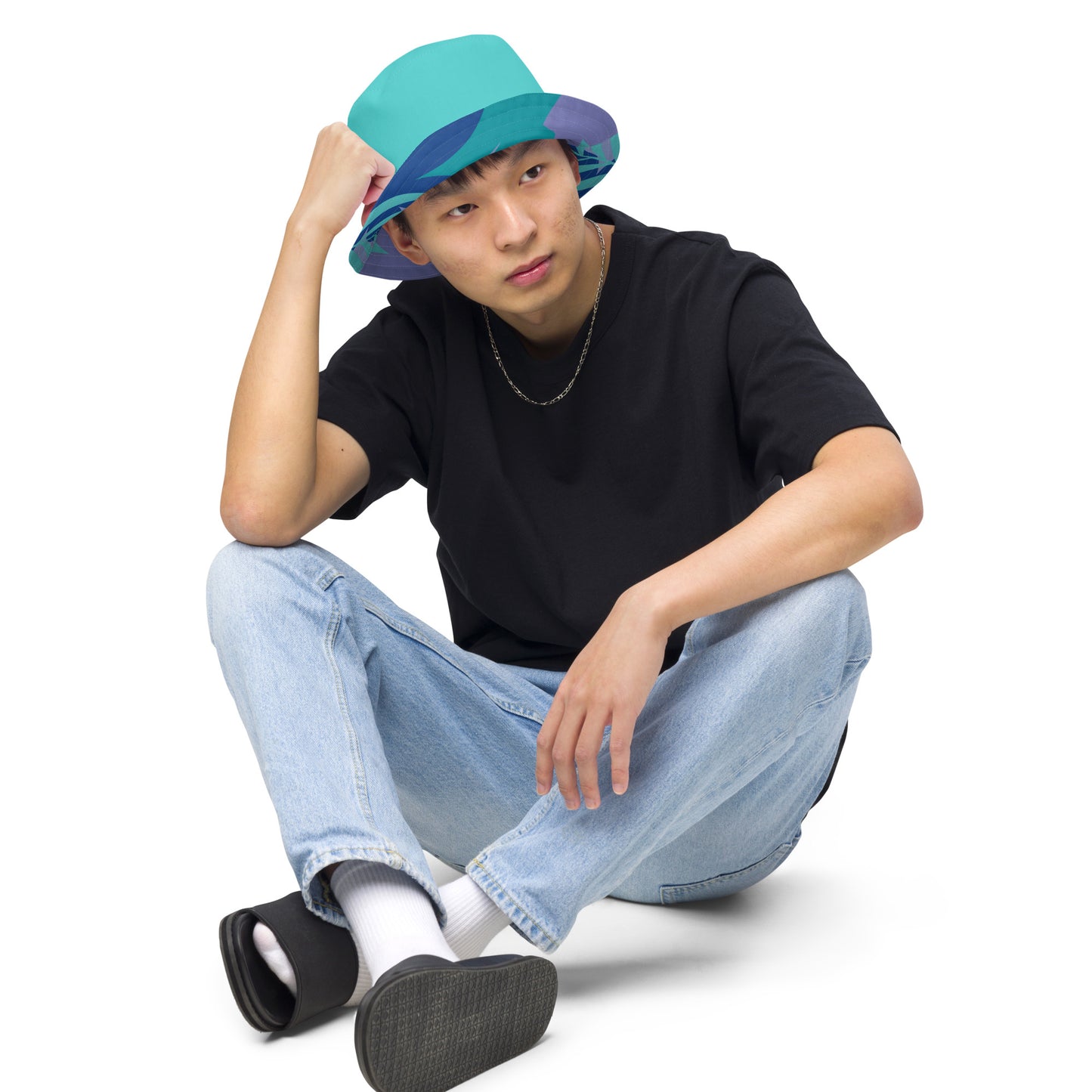 Reversible Bucket Hat-808 COLLECTION (DARK TURQUOISE)