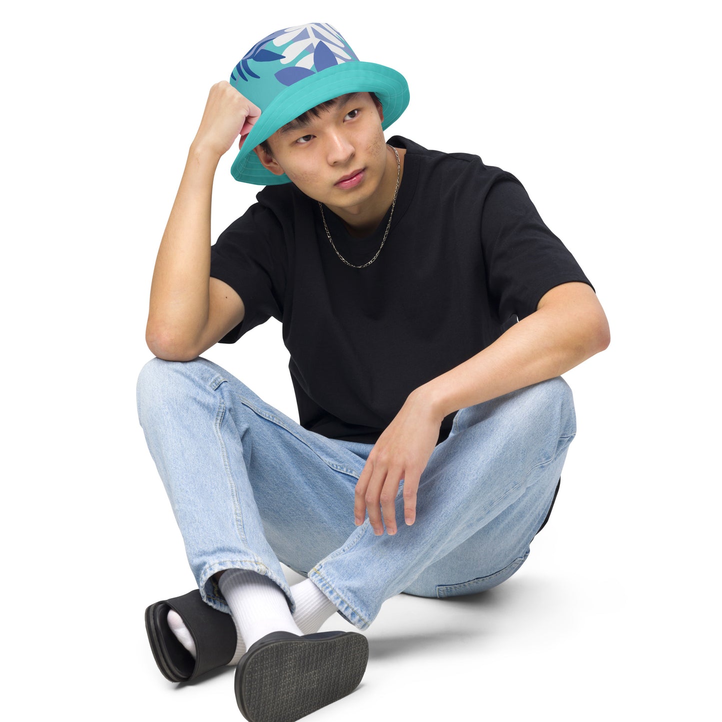 Reversible Bucket Hat-808 COLLECTION (DARK TURQUOISE)