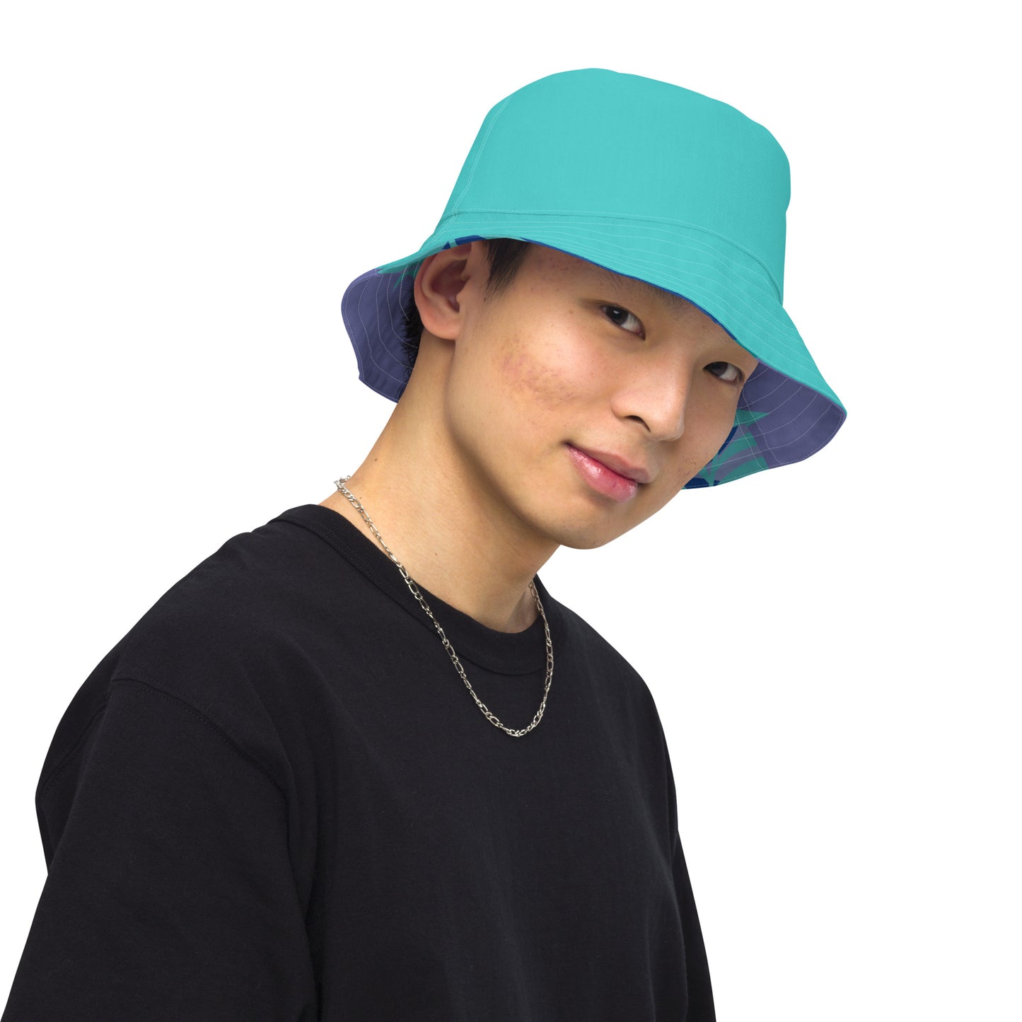 Reversible Bucket Hat-808 COLLECTION (DARK TURQUOISE)