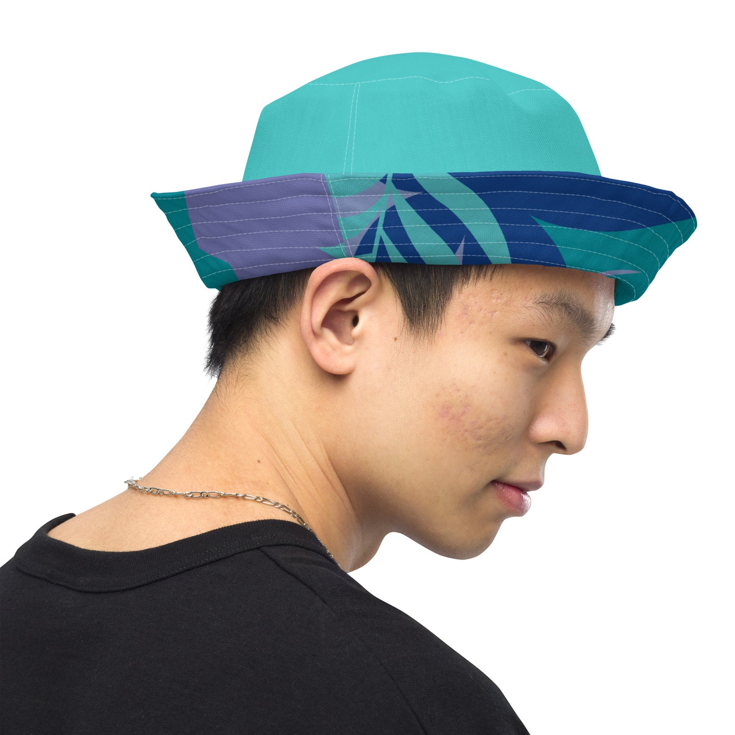 Reversible Bucket Hat-808 COLLECTION (DARK TURQUOISE)