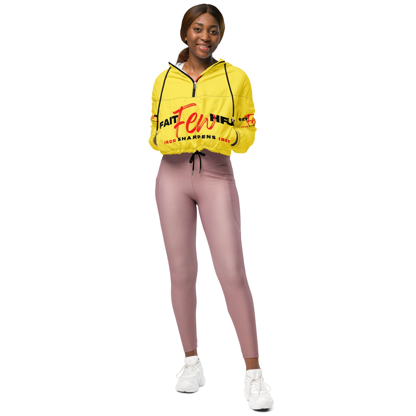 Women’s Cropped Windbreaker-theFAITHFULfew (YELLOW)