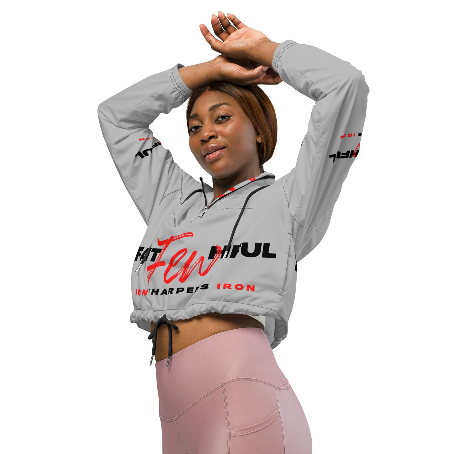 Women’s Cropped Windbreaker-theFAITHFULfew (GREY)