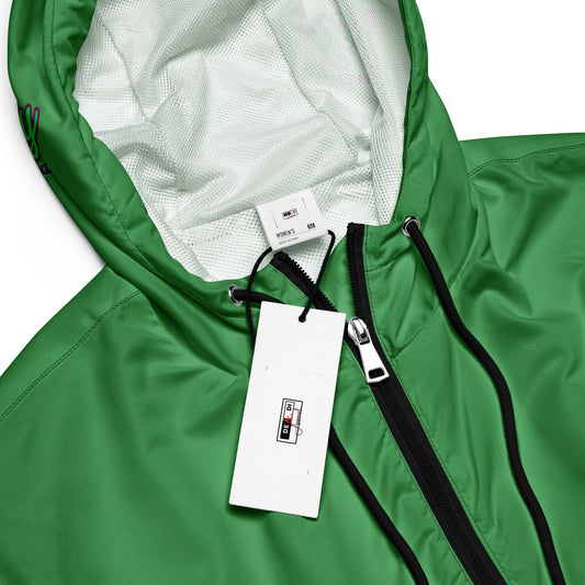 Women’s Cropped Windbreaker-LEGACY "It Is Bigger Than Me!" (GREEN ON GREEN)