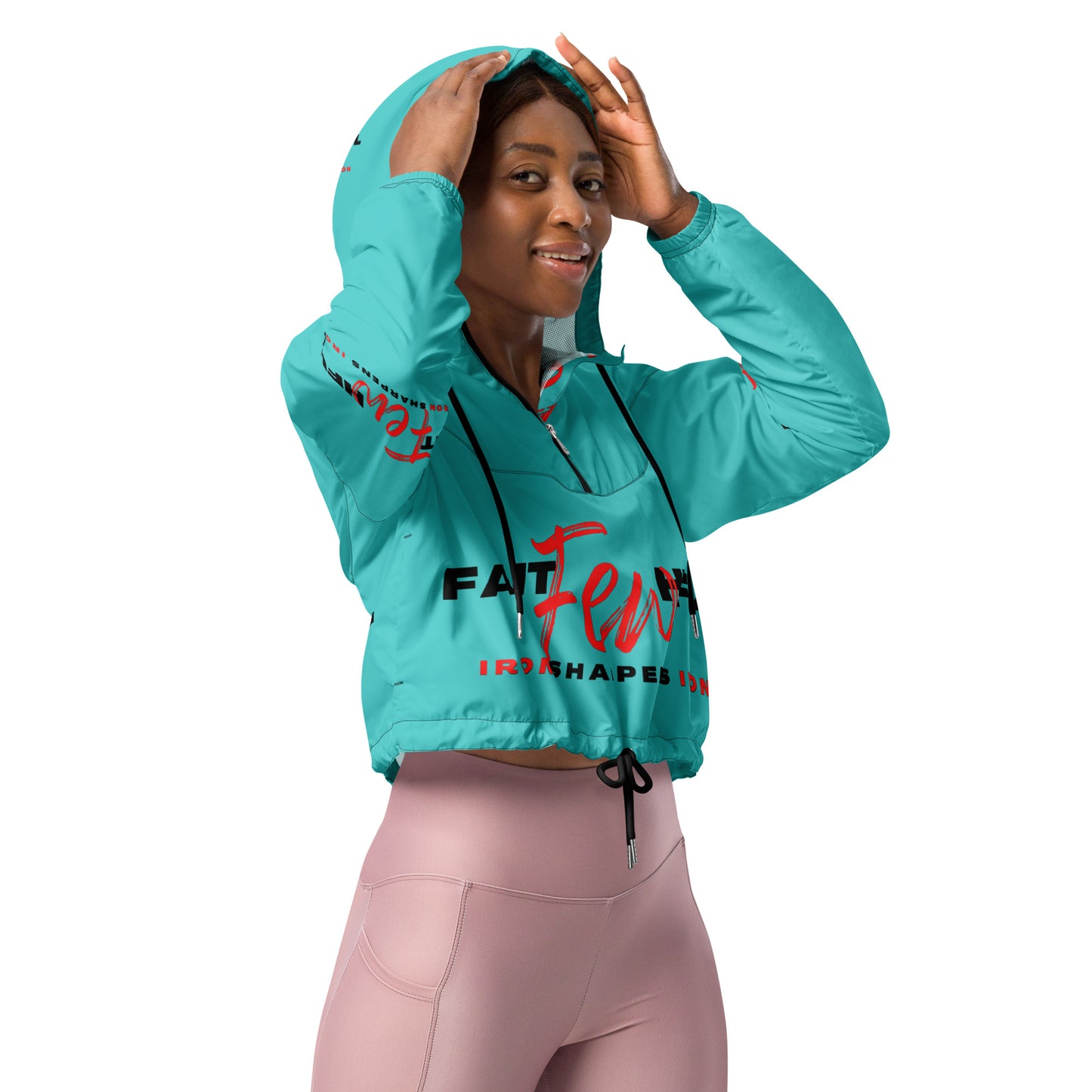 Women’s Cropped Windbreaker-theFAITHFULfew (BLUE)