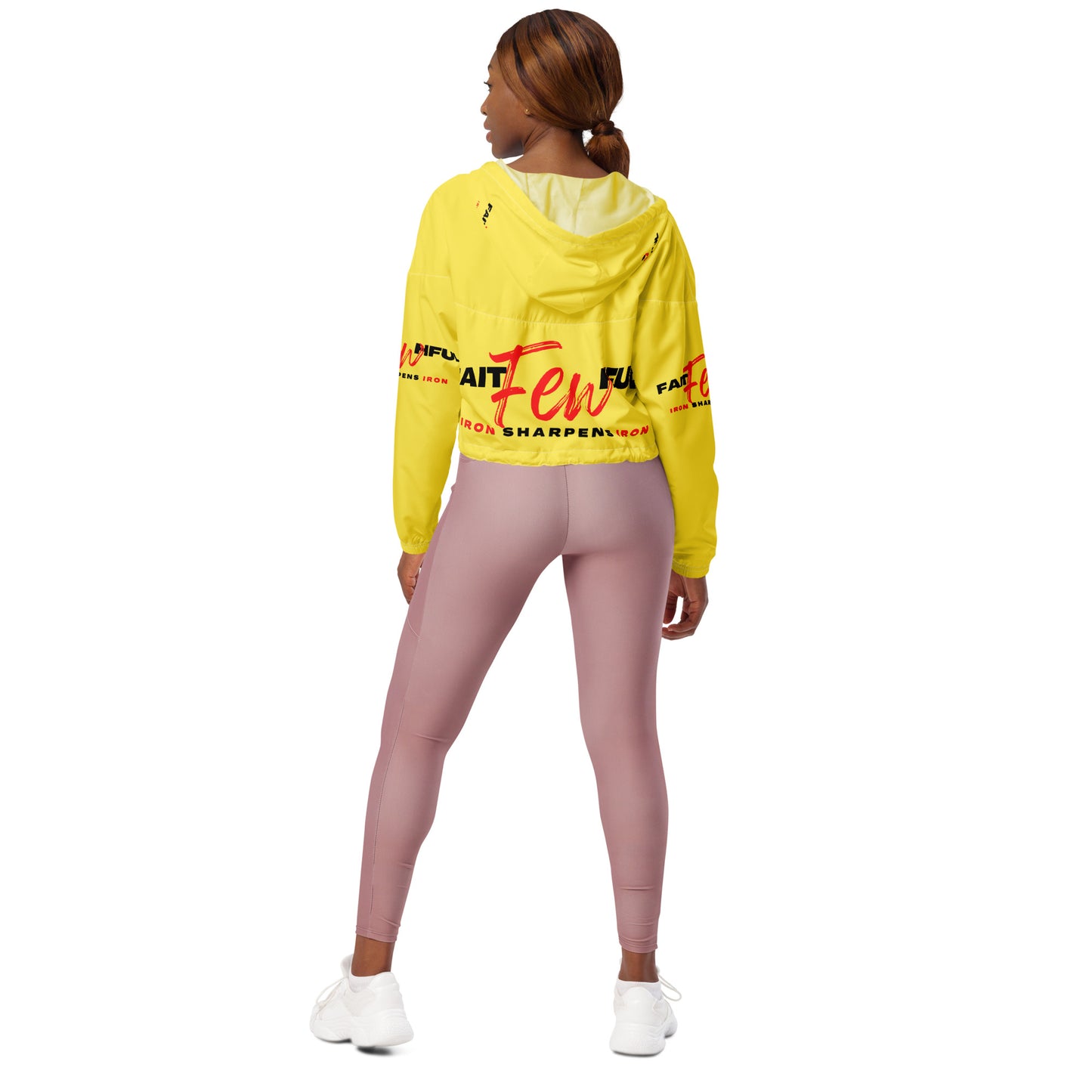 Women’s Cropped Windbreaker-theFAITHFULfew (YELLOW)